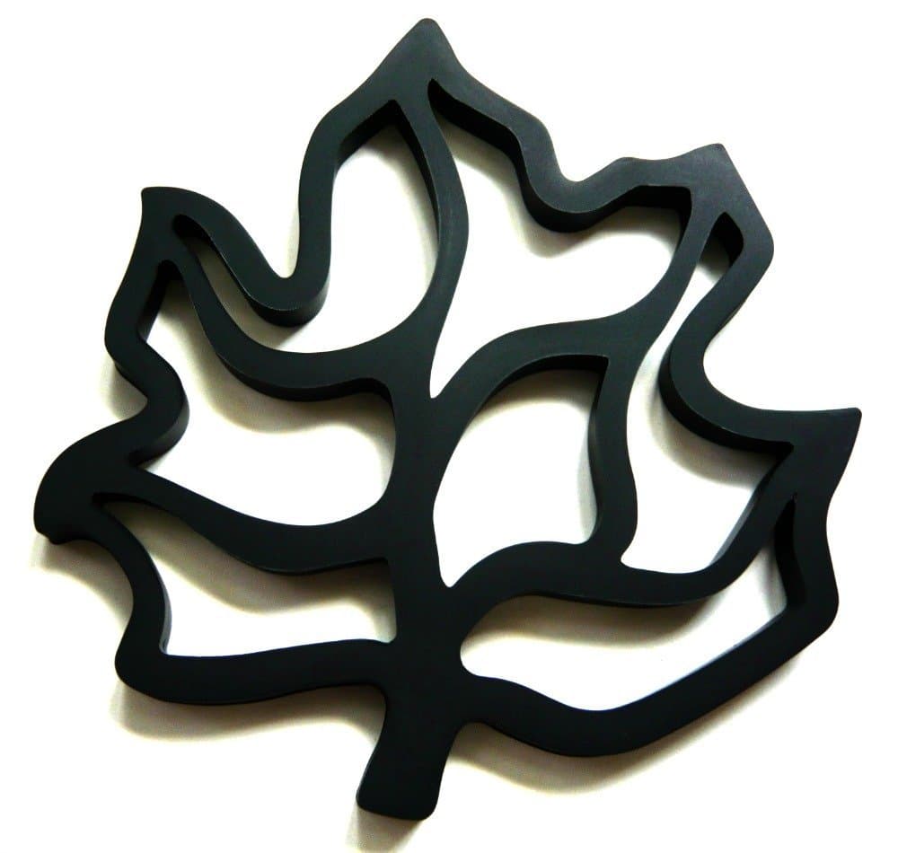 Earthtone Solutions Silicone Trivet Hot Pad - Heat Resistant Durable Flexible Non Slip Hot Pads for Kitchen Cooking & Baking - Decorative Multi-use Placemat - By Earthtone Solutions (Black)