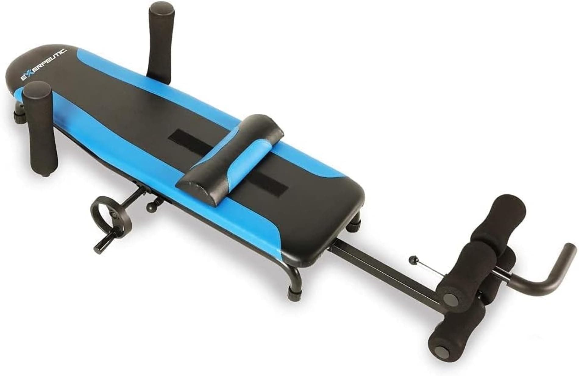 Exerpeutic Alternative Inversion Traction Device, Lumbar Traction Table - Back Stretcher for Lower Back Pain Relief Without Going Upside Down - 350 Lbs Weight Capacity - ‎Blue