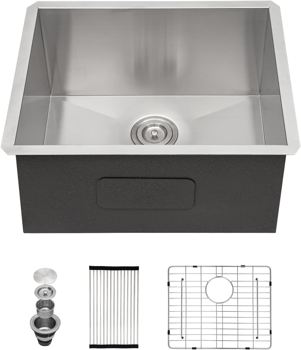 Undermount Laundry Sink 23" x 18" x 12" Single Bowl 16 Gauge Stainless Steel Deep Laundry Room Utility Kitchen Sinks Basin