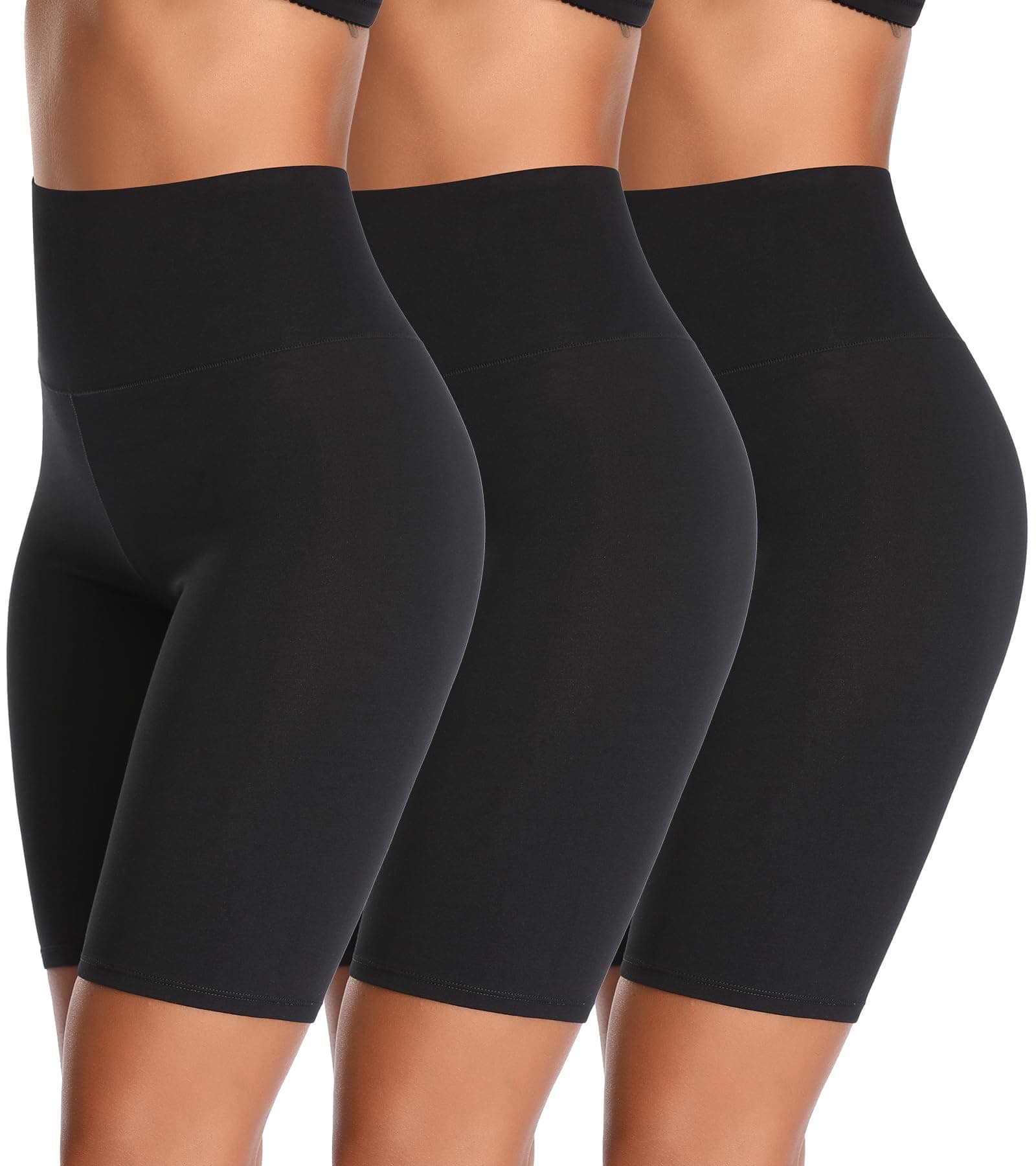 Women's High Waisted Biker Shorts Anti Chafing Cotton Slip Shorts Boy Shorts Underwear Yoga Workout Shorts