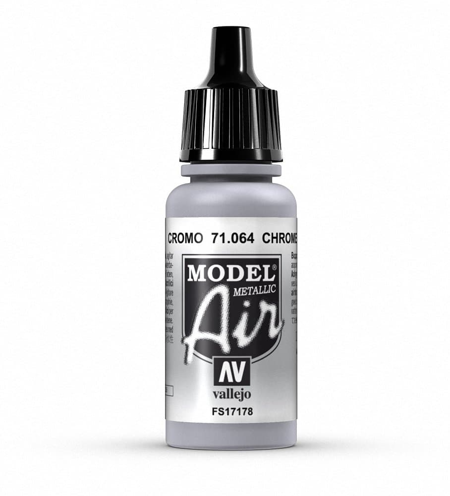 71.064 Model Air Matte Acrylic Paint 17 ml, Metallic Chrome