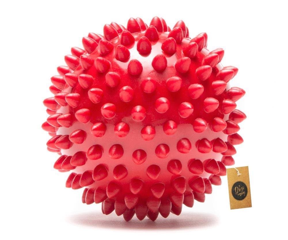 The Pets Company Natural Rubber Spiked Ball Dog Chew Toy, Puppy Teething Toy, 3 Inches