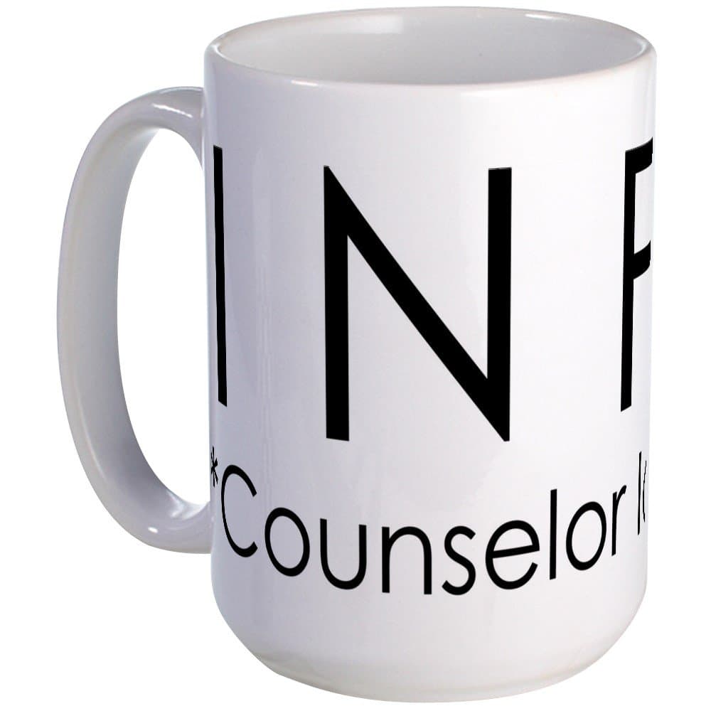 CafePress - INFJ Large Mug - Coffee Mug, Large 15 oz. White Coffee Cup