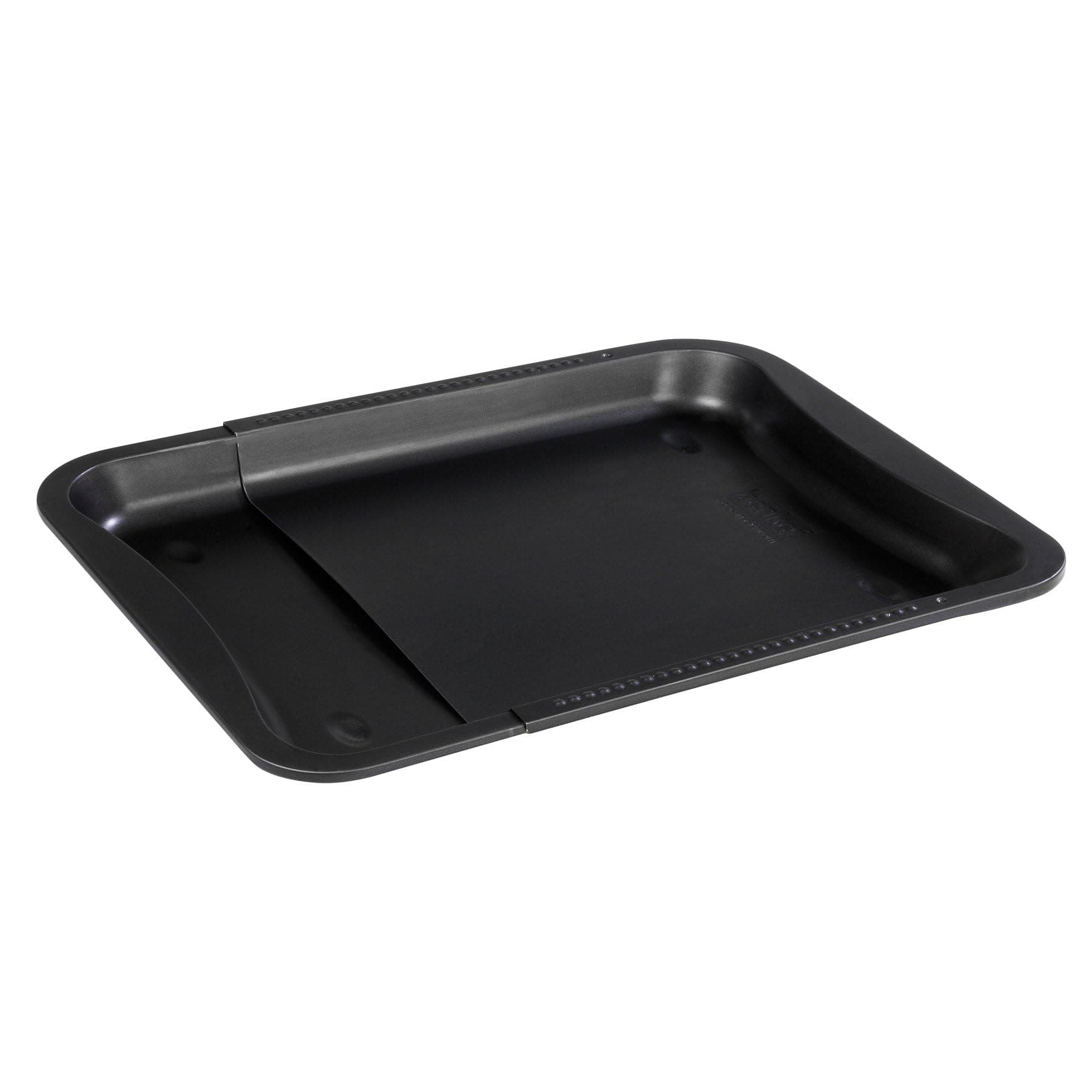 Extendable Cookie Tray, Universal Baking Sheet, Rectangular Oven Tray, with Non-Stick Coating, Pull Out Adjustable Size 34.5cm to 52cm, Metallic Black
