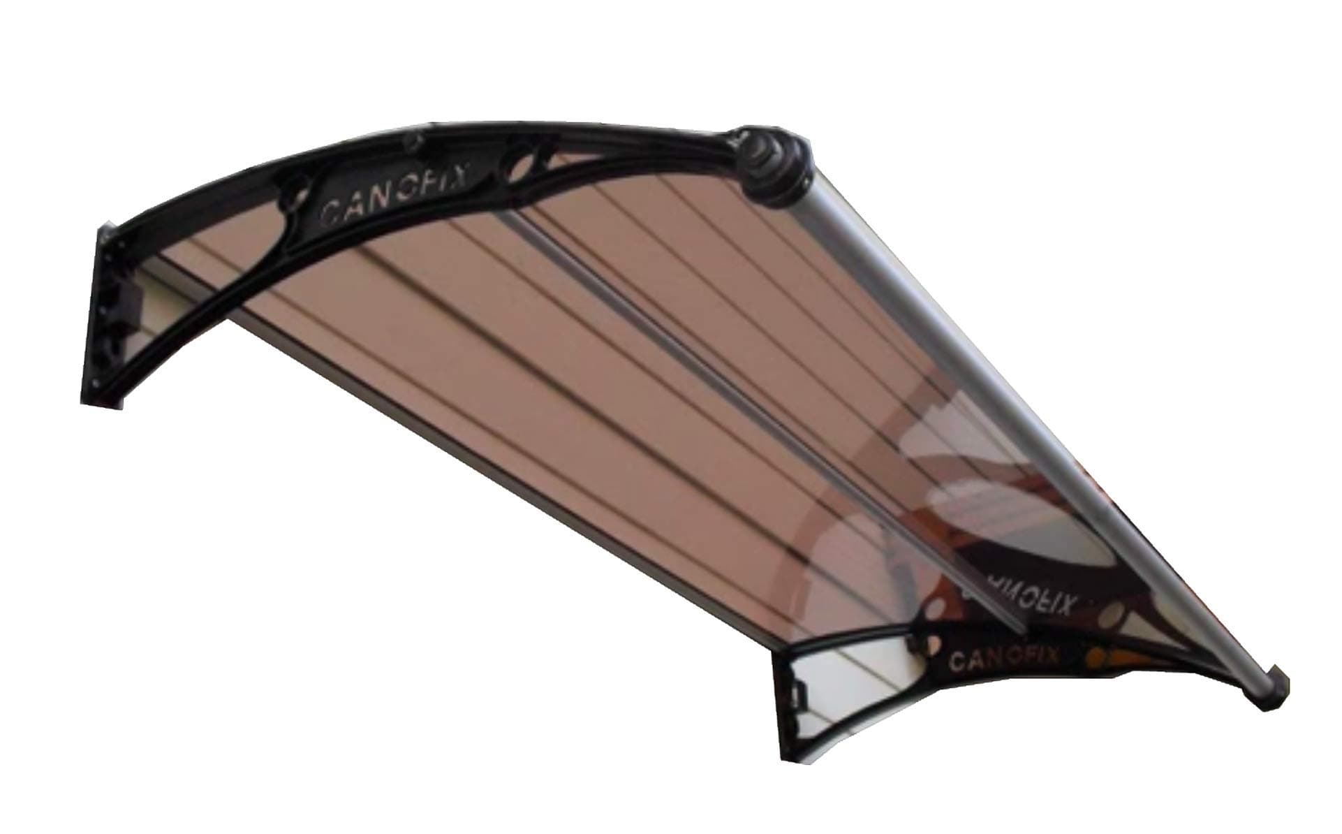 Door Canopy PC 3500W x 1270P / DIY Polycarbonate Cantilever Awning/Window Door Pathway Walkway Garden Shed Porch Patio (Grey Bracket - Bronze Sheet)