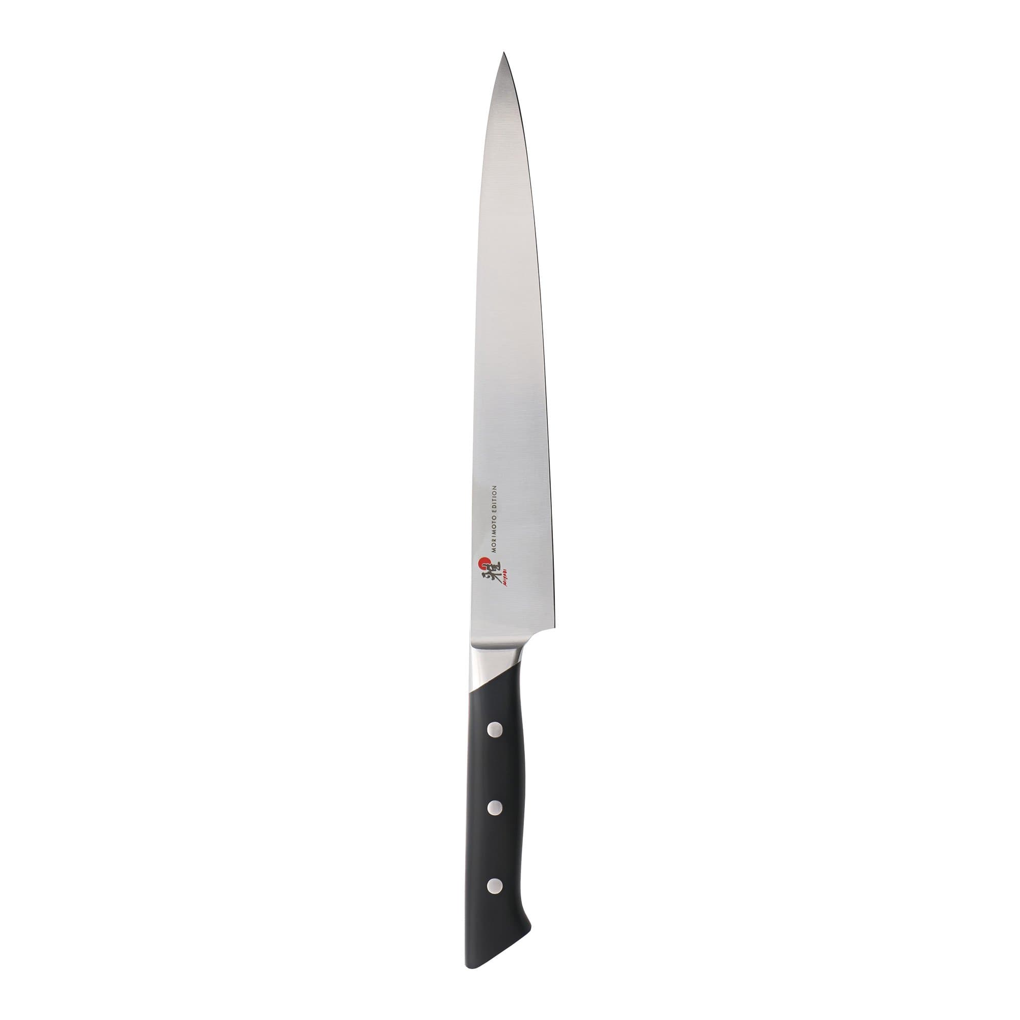 Miyabi Morimoto Edition Slicing Knife, 9.5-inch, Black w/Red Accent/Stainless Steel