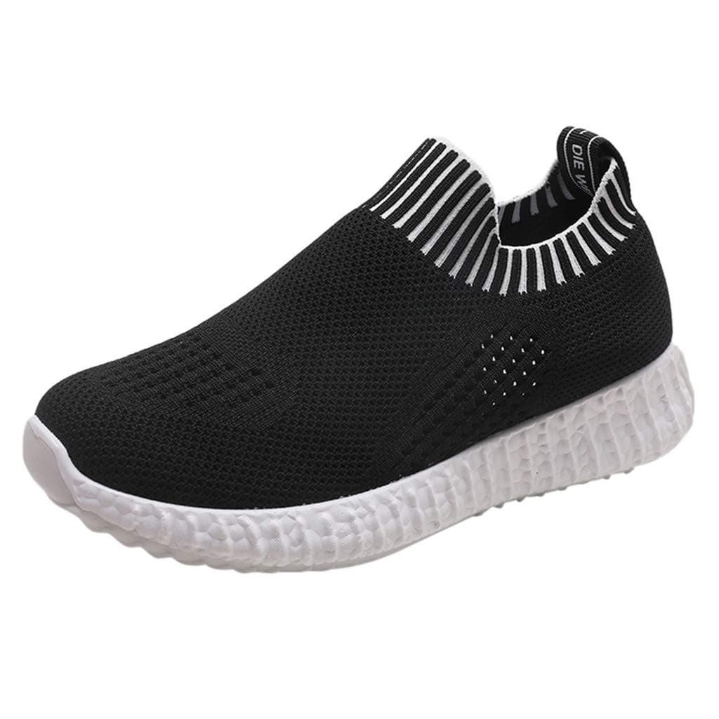 Womens Breathable Mesh Sport Shoes Cushioned Insole Lightweight Slip On Sneakers Casual Loafers Shoes with Soft Sole