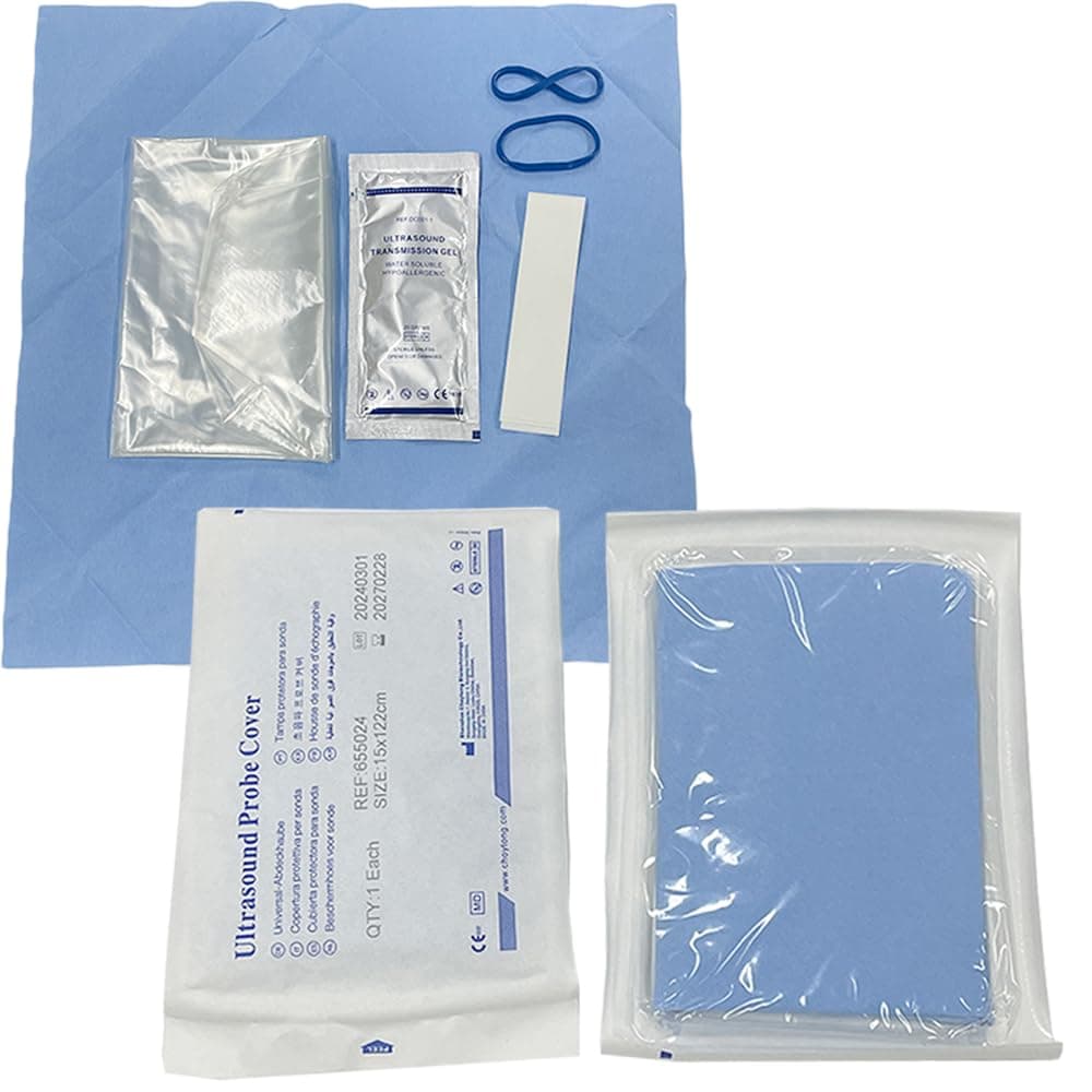 Mediss Ultrasound Probe Cover - Latex-Free Sterile Disposable Clear, 6 in x 48 in, Individual Packaging (50 Pcs/Package)