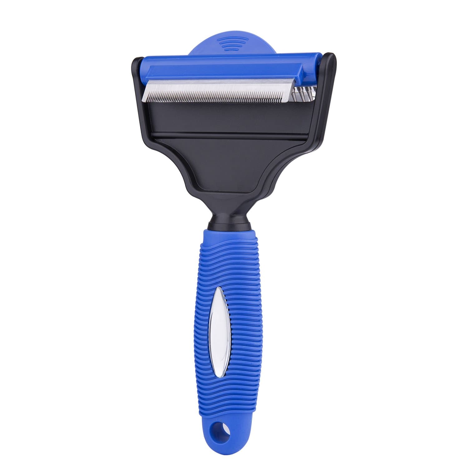 Dual Sides Professional Pet Grooming Combs and DemattingTools, Ideal Shedding Brushes, Undercoat Rake for Short and Long Haired Dogs and Cats, Dark Blue