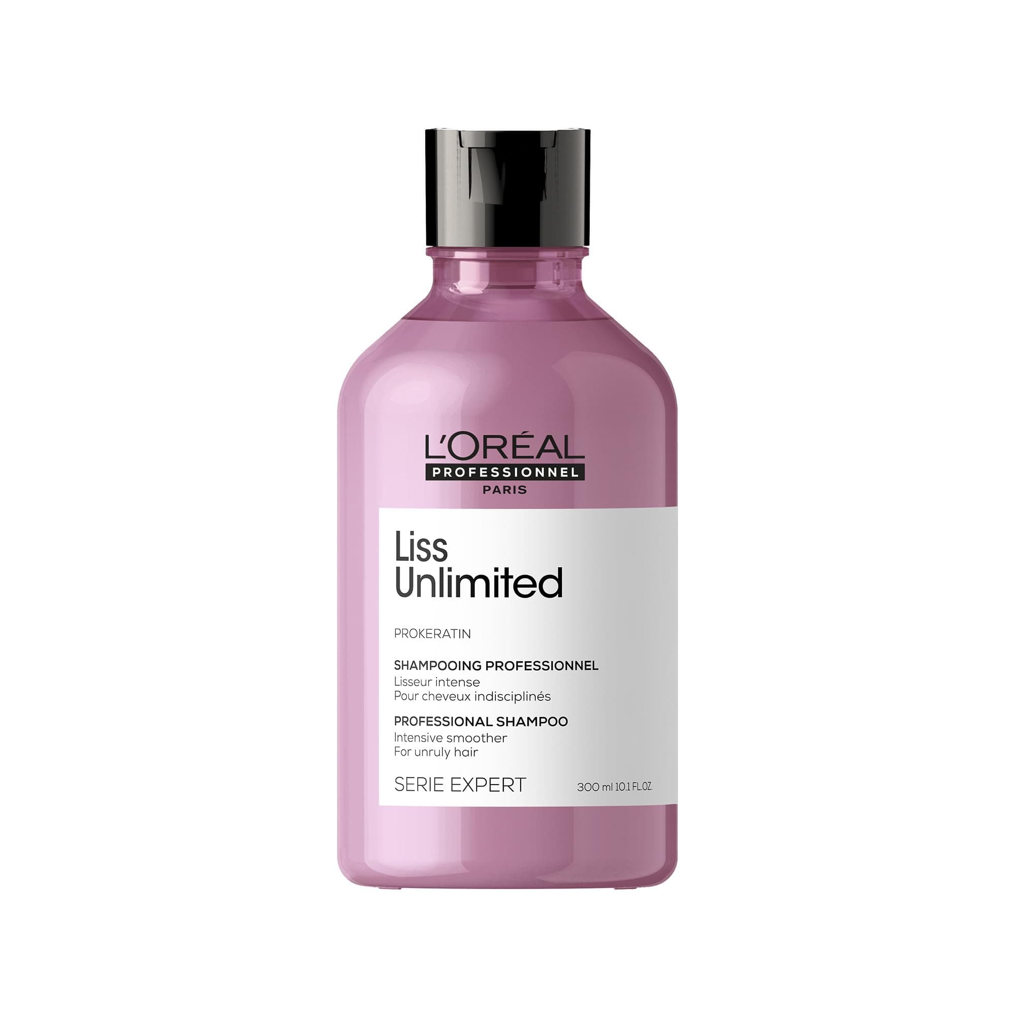L'Oréal Professionnel | Liss Unlimited Shampoo| Provides Long-Lasting Frizz & Humidity Protection| With Prokeratin | Moisturizing & Smoothing | For Frizzy & Textured Hair Types | 300ml