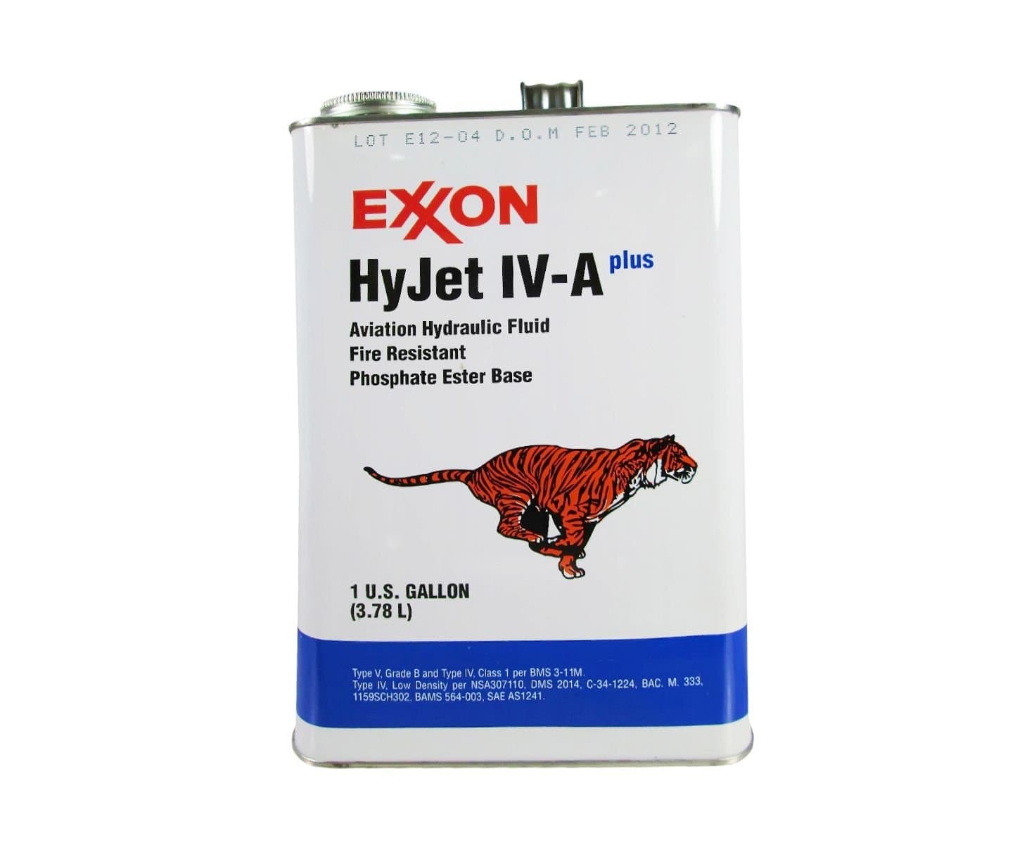 Exxon Mobil HyJet IV-A Plus Aviation Hydraulic Fluid - 6 Gallon Can, 768 Fl Oz, Prevent Corrosion