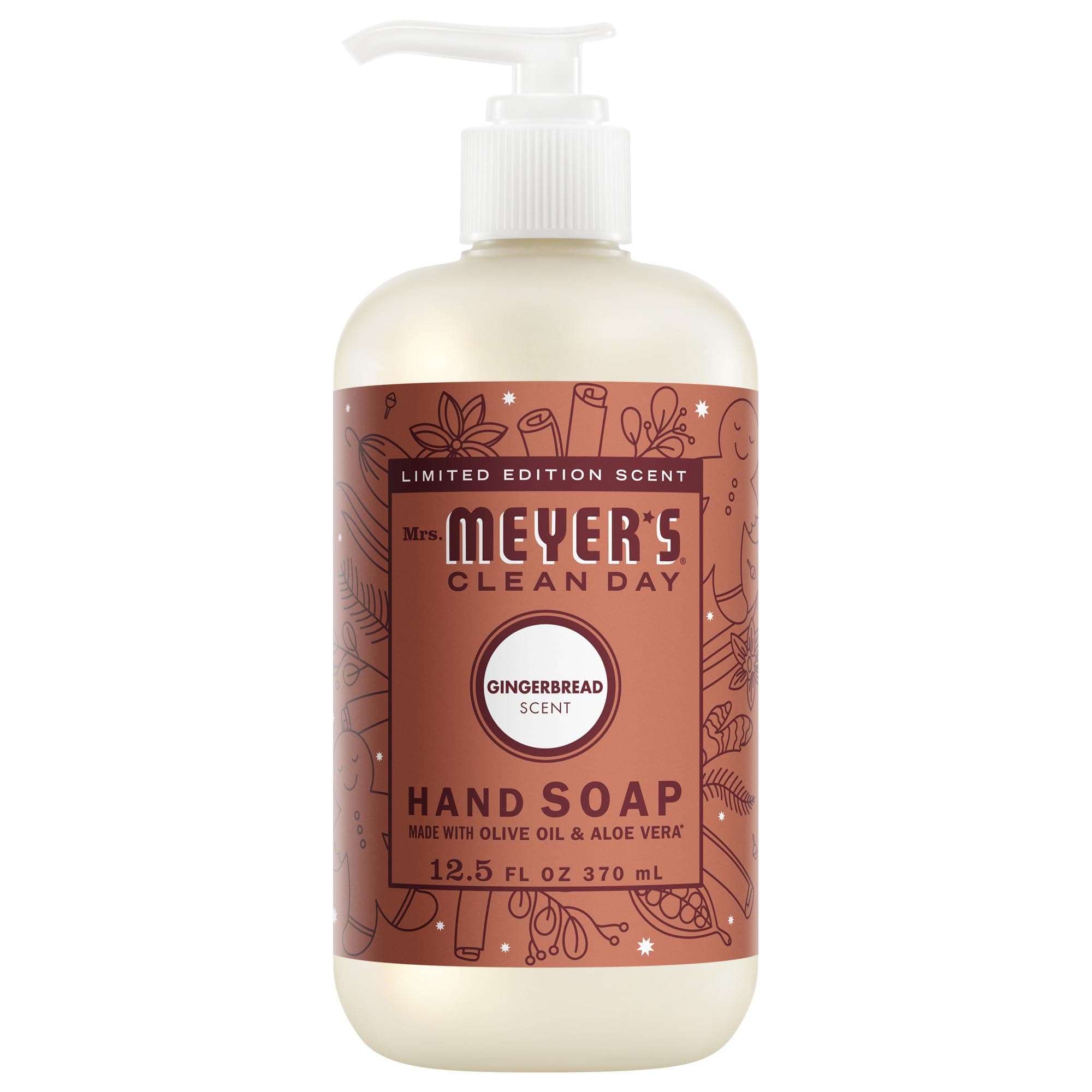 CLEAN DAY Hand Soap, Gingerbread Scent, 12.5 Fl Oz Bottle
