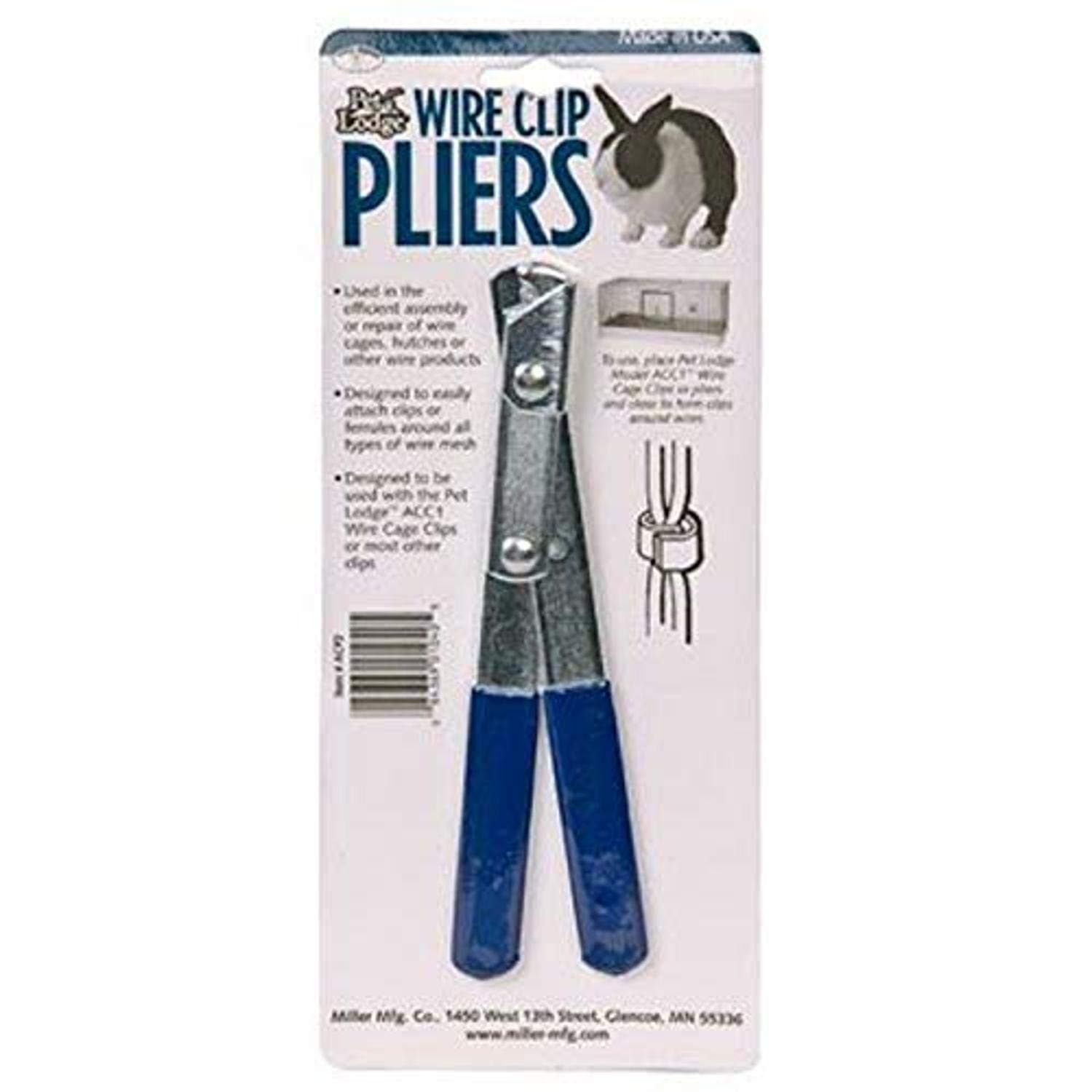 Little Giant Miller Wire Clip Pliers for Pets (Steel and Blue)