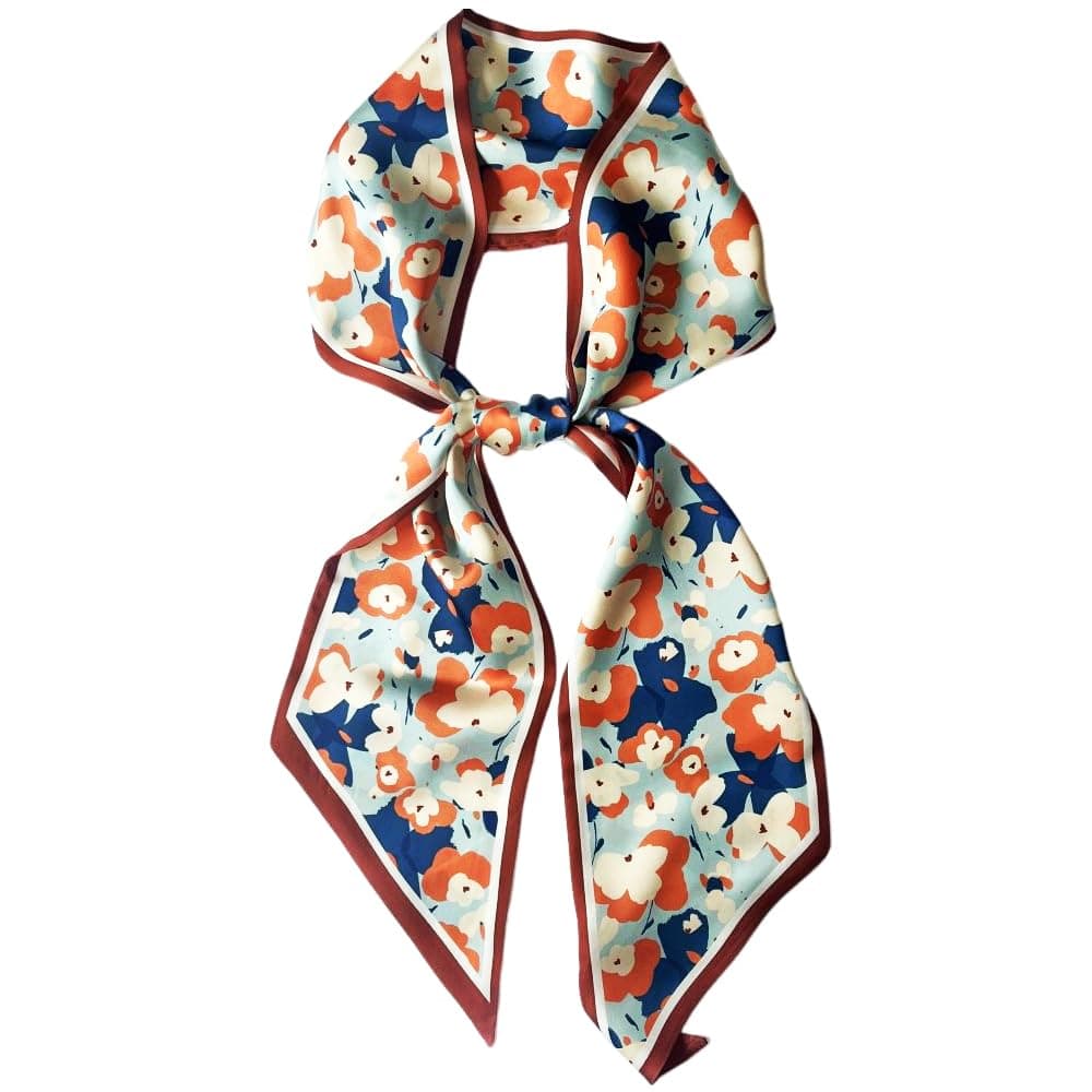 Silk Head Scarf for Hair Fashion Headwrap for Women Lightweight Neck Tie