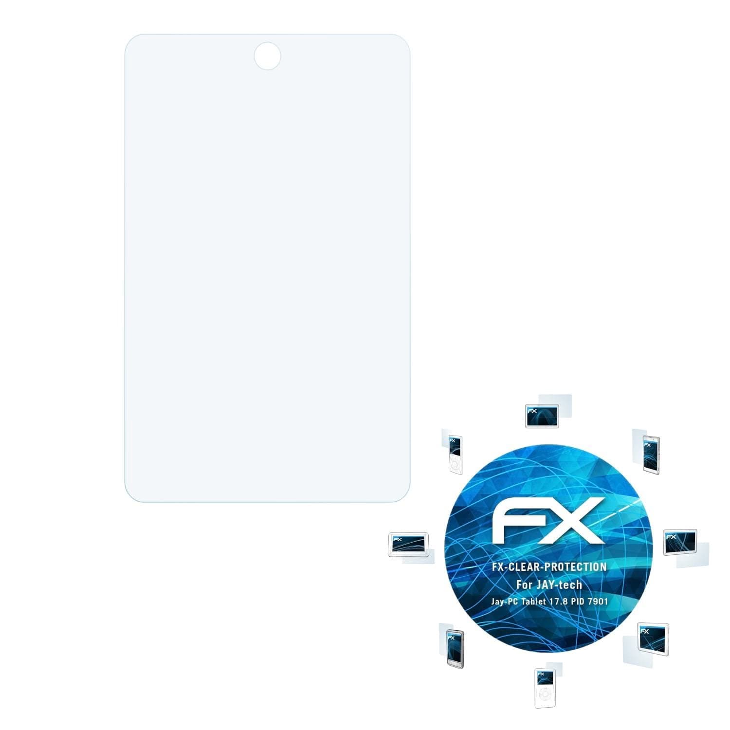 Screen Protection Film compatible with JAY-tech Jay-PC Tablet 17.8 PID 7901 Screen Protector, ultra-clear FX Protective Film (2X)