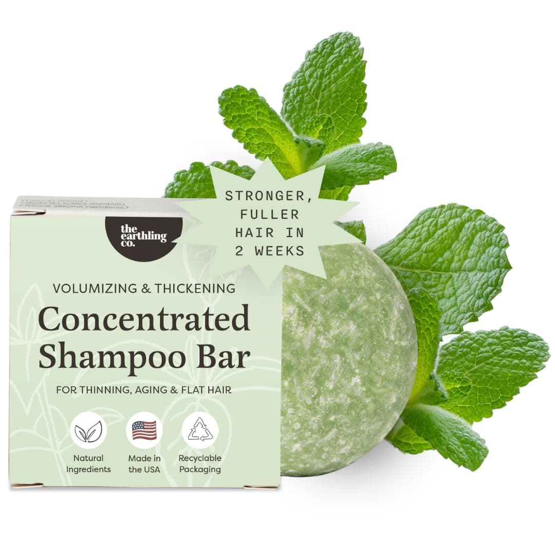 The Earthling Co. Shampoo Bar Simple Fresh - Plant Based Hair Shampoo For All Hair Types - Paraben, Silicone, and Sulfate Free Shampoo Bar for Men, Women, and Kids - Low Waste and Zero Plastic