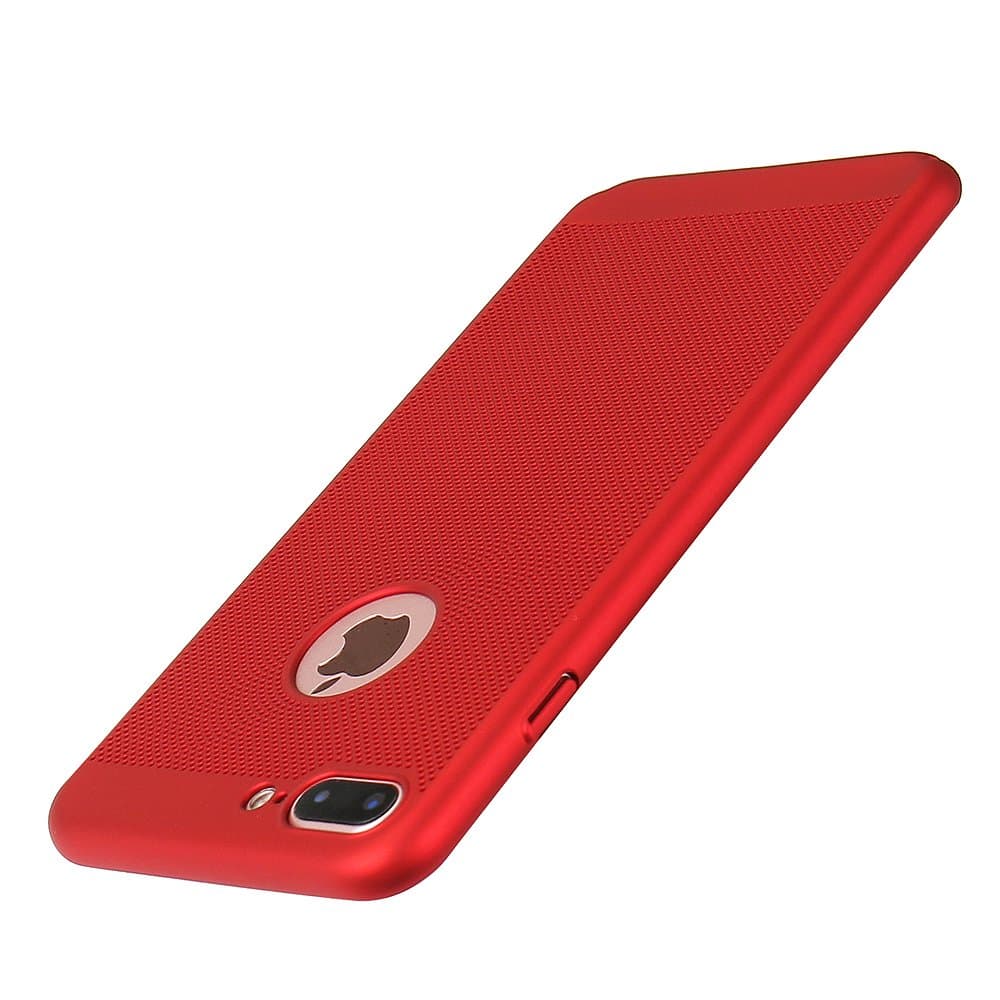 Ausche iPhone 8 Plus Case iPhone 7 Plus Case Protective Cover Heat Dissipation Hollow Design Ultra-Thin Ultra-Light Anti-Fingerprint(5.5inch Red)