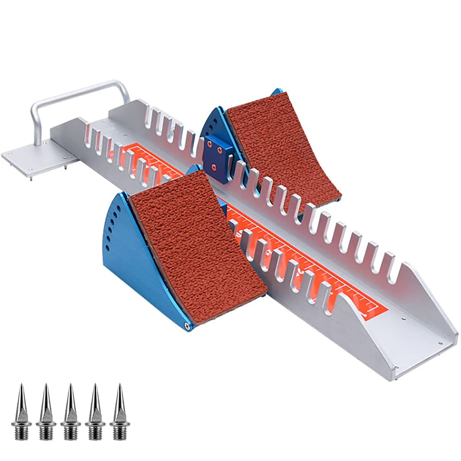 HZG Starting Blocks Track and Field 6 Angle Adjustable Aluminum Track Starting Block for Sprinting Designed for High Level Track & Field Competition Suitable for Athletics Plastic Runway Track