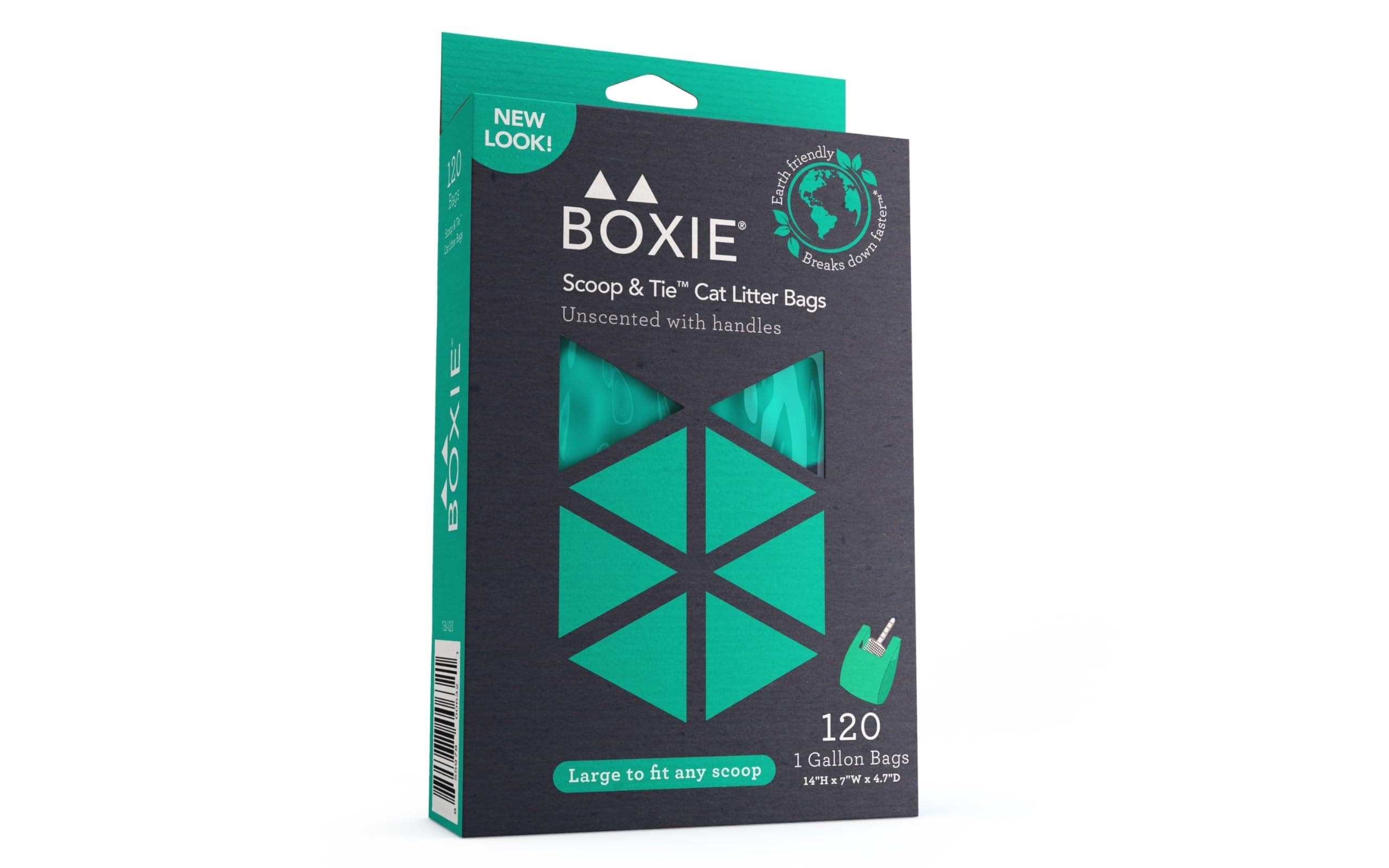 Boxiecat Boxie® Sustainable Scoop & Tie™ Bags for Pet Waste, 120 Count (Pack of 1)