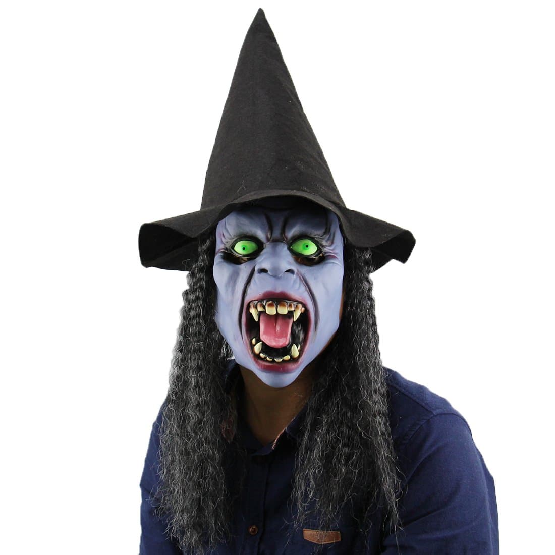 Costume party Props,Halloween Horror Witch Masks(Dark Night Witch Mask）