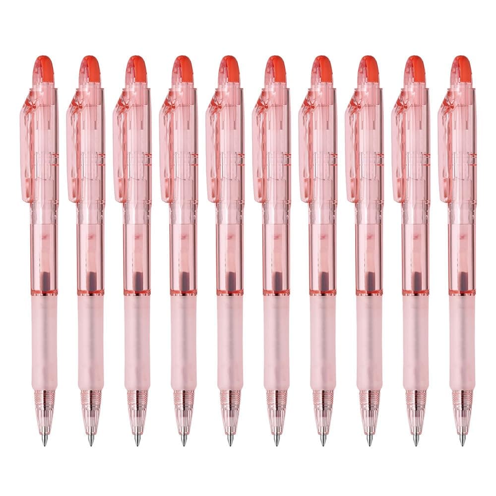 Zebra Ballpoint Pen Gym Knock with Bio Tube 0.7mm Sunrise Coral 10pcs B-BI-KRB-SC
