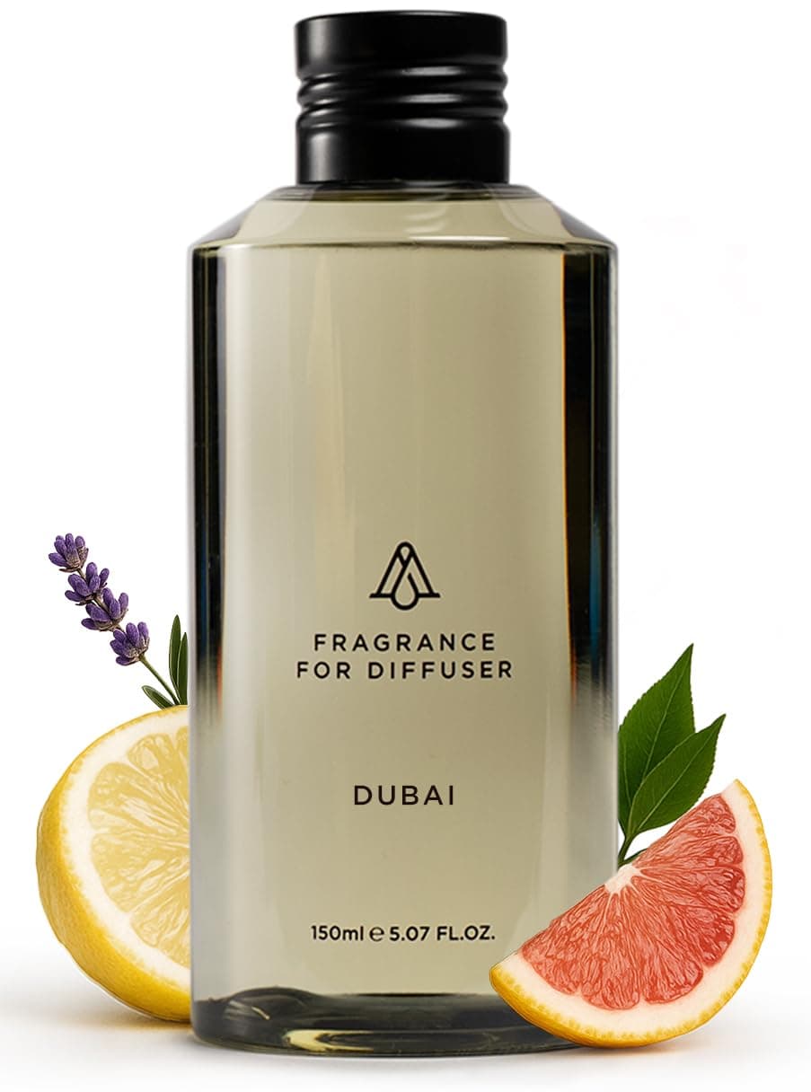 AromaPlan Hotel Scents Dubai 5.07 Fl Oz (150ml), Home Luxury Aroma & Hotel Fragrance Diffuser Oil- Hotel Diffuser Oil for Aromatherapy- USA Made, Bigger Bottle, Bolder Aroma & Longer Lasting
