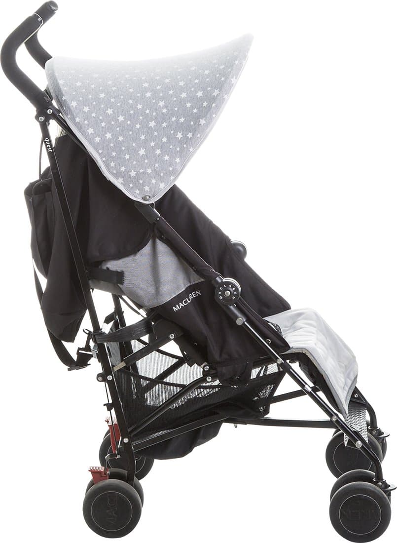 JANABEBE Hood Canopy Compatible with Maclaren Quest (White Star)