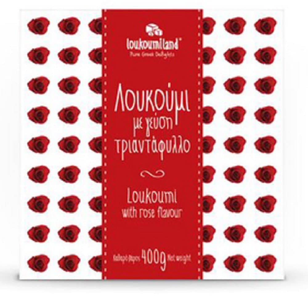 WASOTO Greek Delights Loukoumi, Rose Flavor, 400gr, Imported from Greece_AB