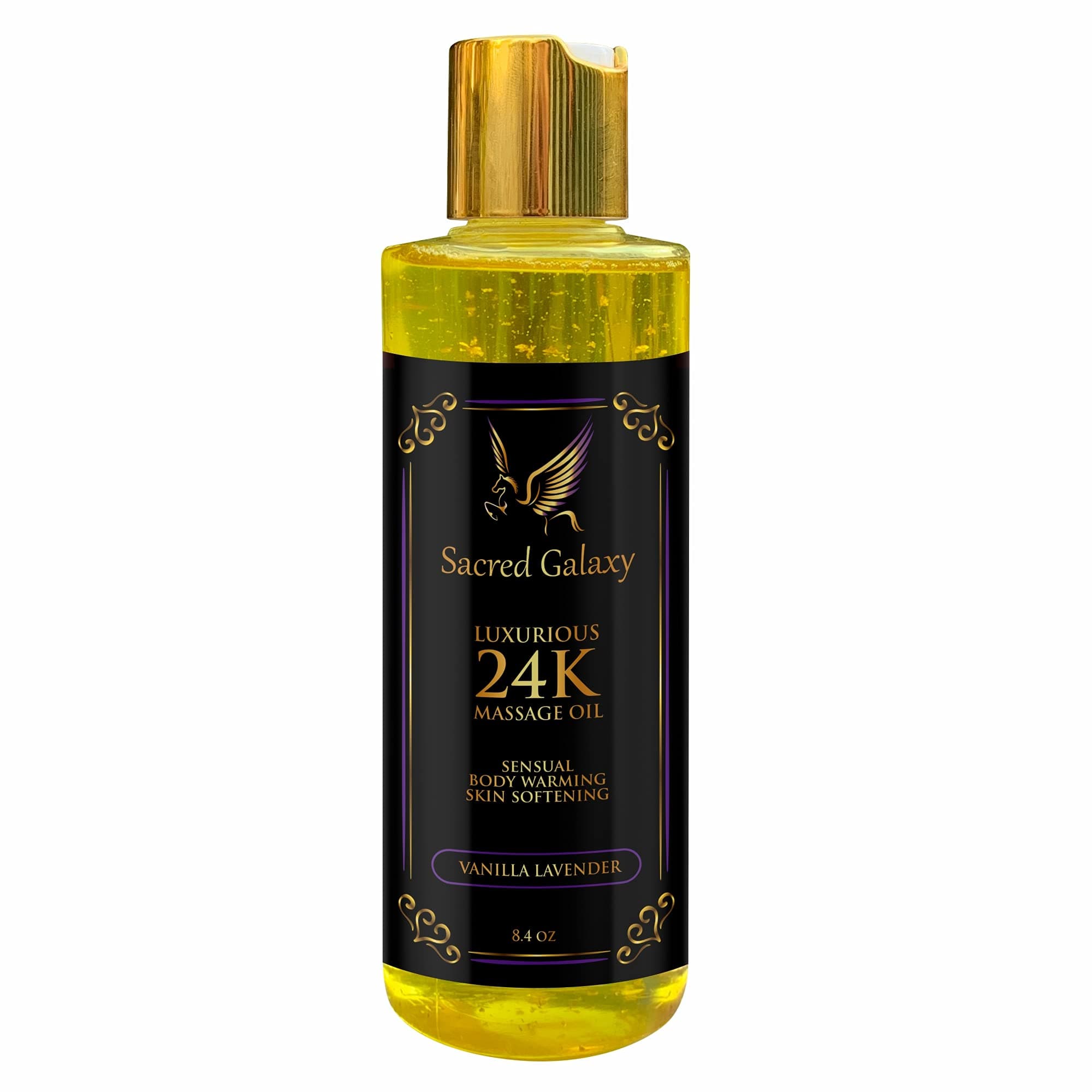 Sensual Massage Oil Luxury Bath and Body Oil Natural Moisturizer for Skin with Real 24K Gold