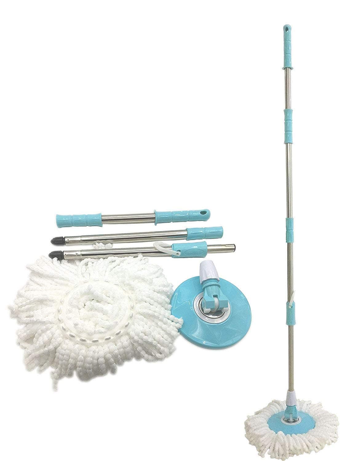 Buyplus Pole Handle Replacement-Suitable for Press Type Buckets for Floor Mop 360 Bucket No Foot Pedal Version