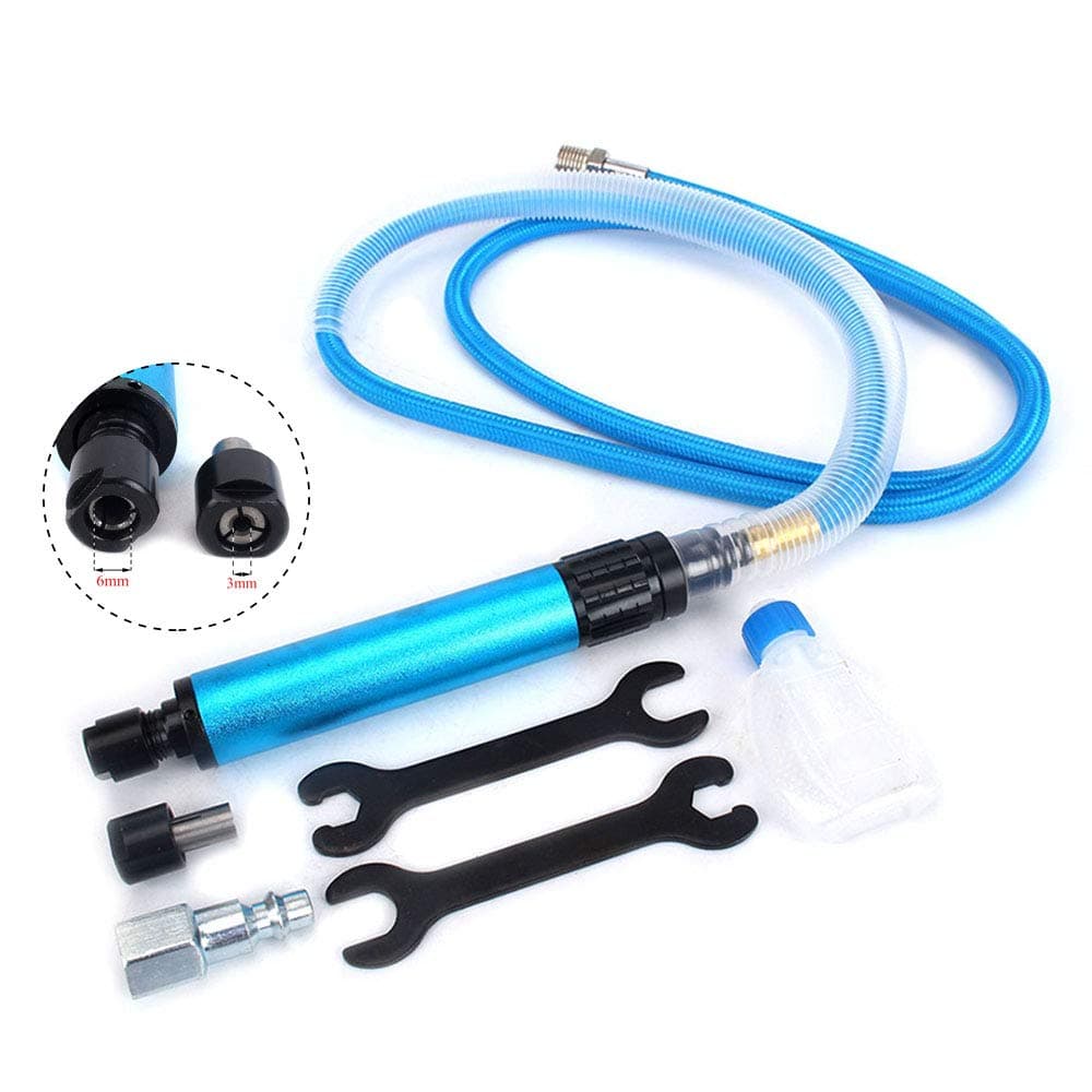 1/8'' 1/4'' High Speed Air Micro Die Grinder Mini Pencil Polishing Engraving Tool Grinding Cutting Pneumatic Tools Include Two Chucks:6mm and 3mm