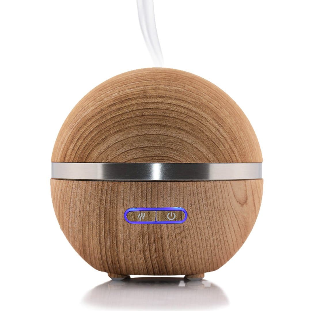 Simply Diffusers Fan Favorite Wood Like Finish Aromatherapy Essential Oil Diffuser and Ultrasonic Humidifier. 200ML Water Capacity, Long Running with Auto-Shut Off, Constant on or Timed Diffusion