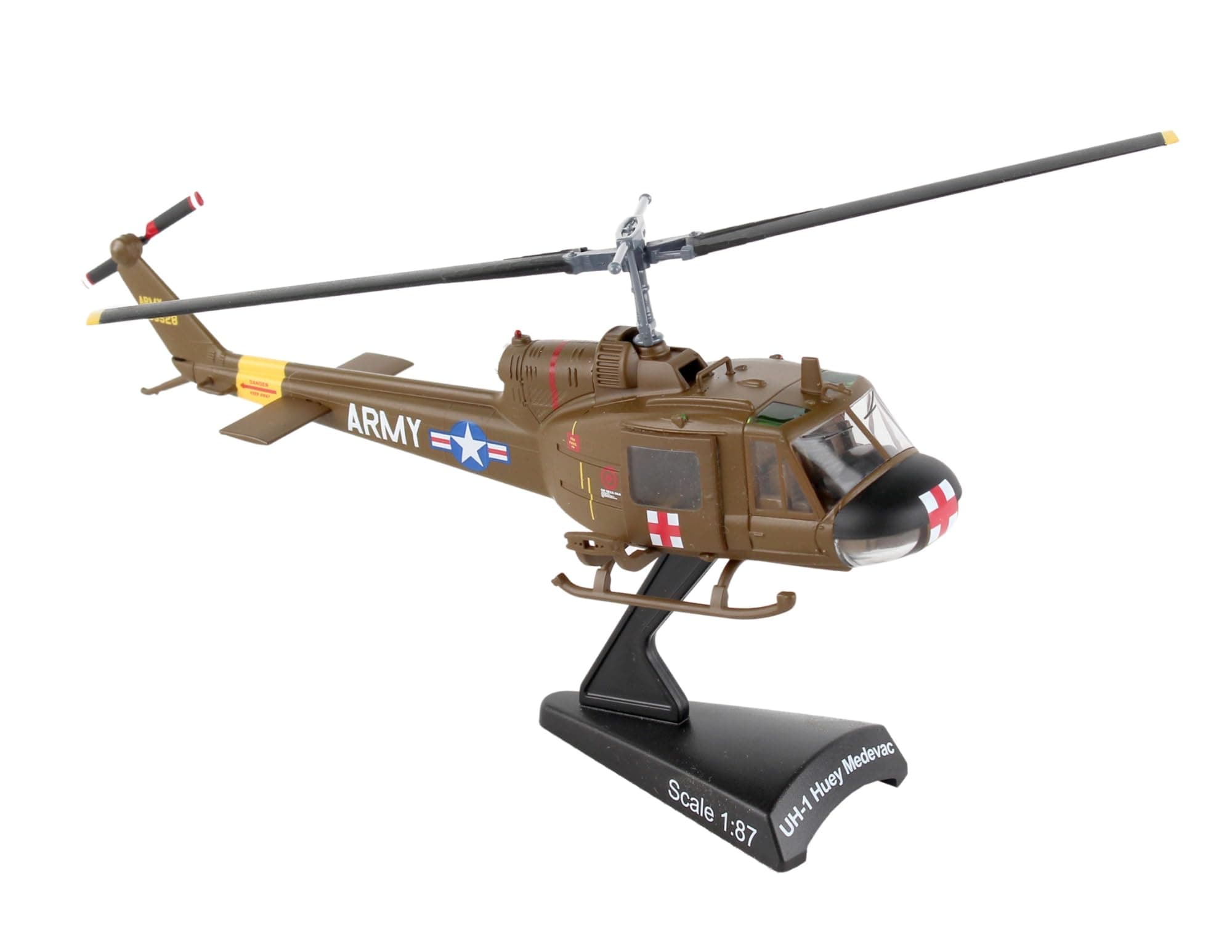 Daron Worldwide Trading Postage Stamp UH-1 Huey MEDEVAC US Army Vehicle (1/87 Scale)