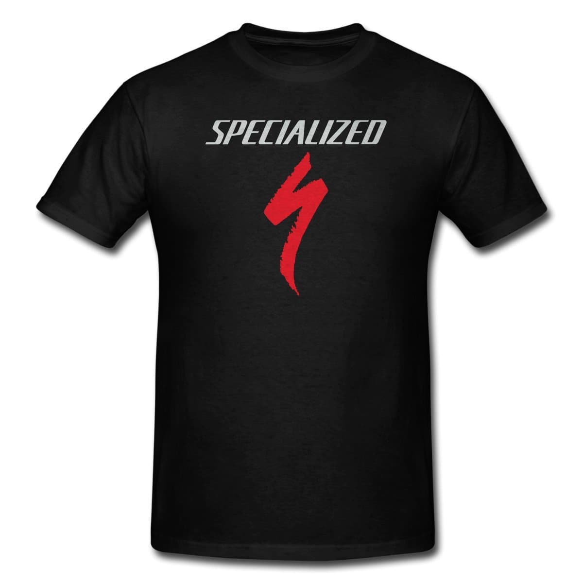 Specialized Bicycle Bike Logo Black Black Men T-Shirt (Medium)