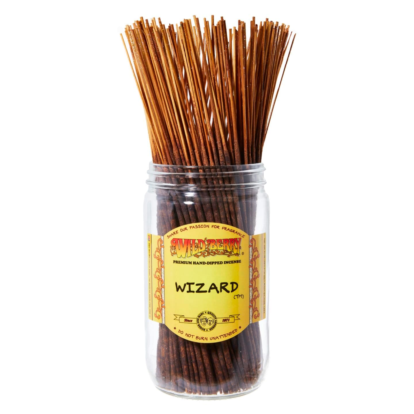 Wild Berry Incense Sticks - Wizard - Enchanting Citrus with Yuzu and Cedar - Hand Dipped in The USA (100 Count)