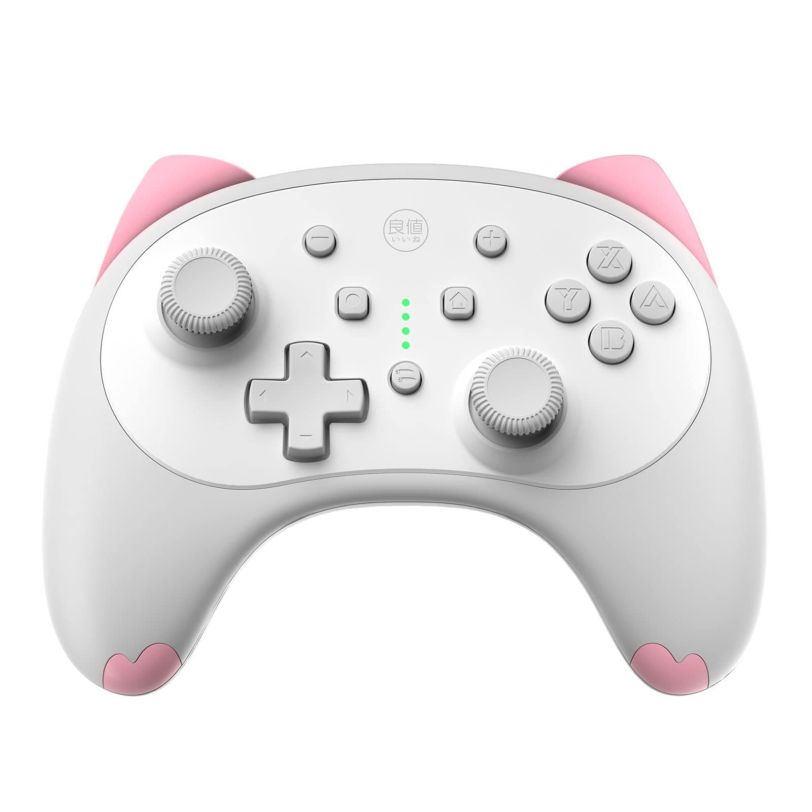 IINE Cat Controller for Nintendo Switch/Switch OLED Cute Wireless Controller,White