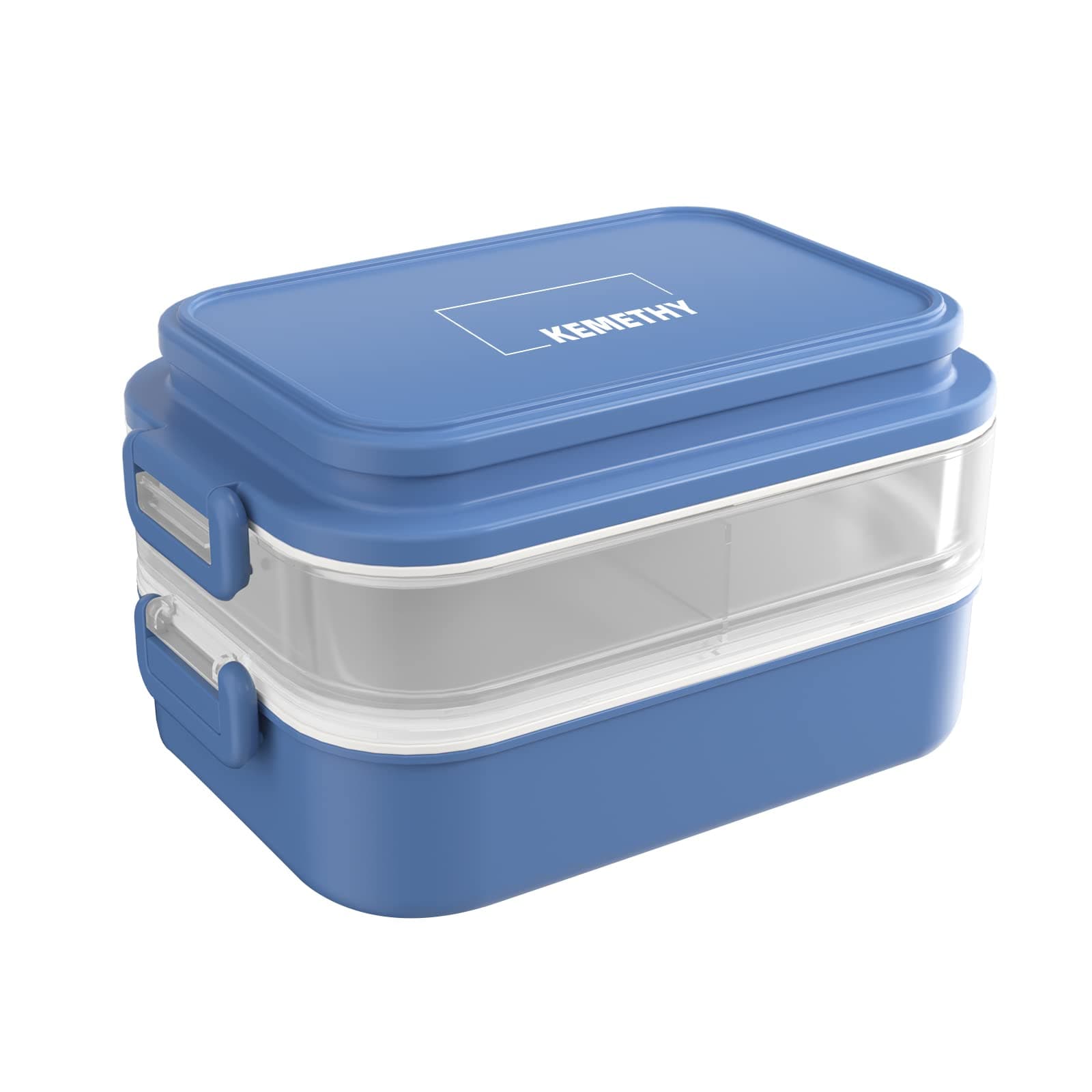 Adults Bento Lunch Box Set with Thermo Bag, 74oz Stackable Leak-proof 3-tiers Bento Box, Built-in Utensil and Sauce Container for Work, School, Dining Out