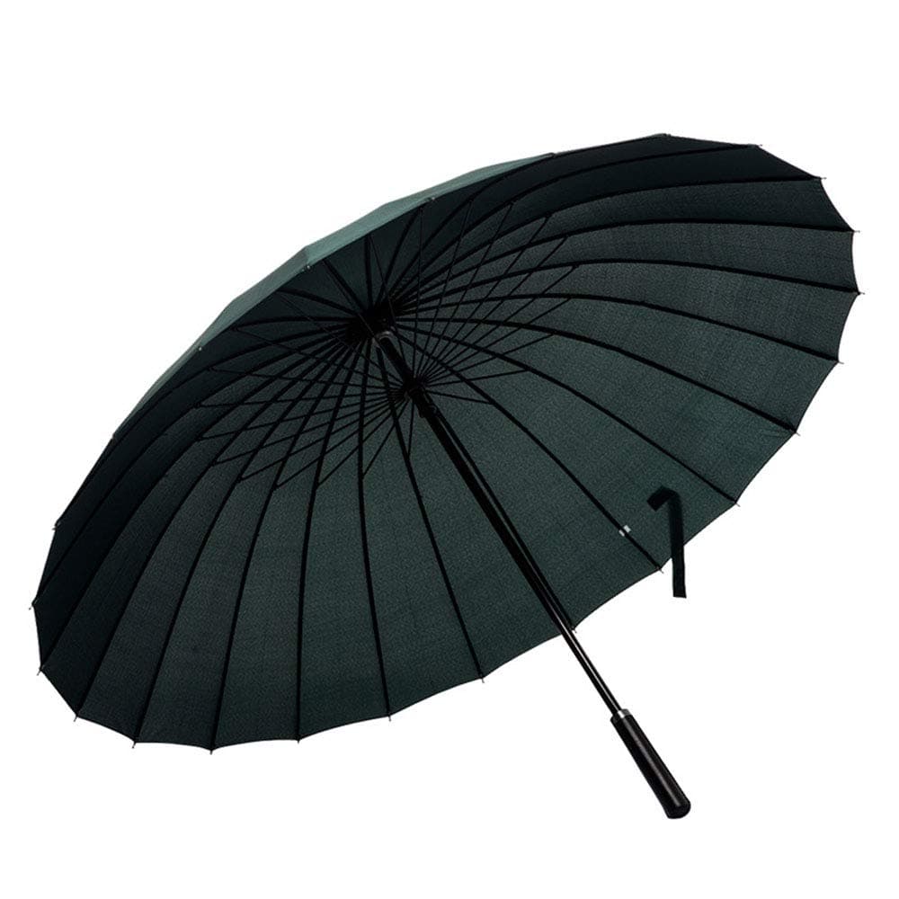 Mengshen 24 Ribs Large Umbrella Fashion Long Handle Straight Anti-UV Sun/Rain Stick Umbrella KS07Green