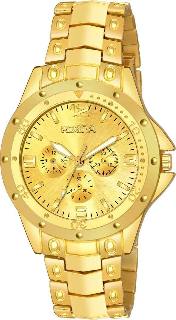 Fighter Full Gold Rosra Classic Men's Analog Watch - RosraGD