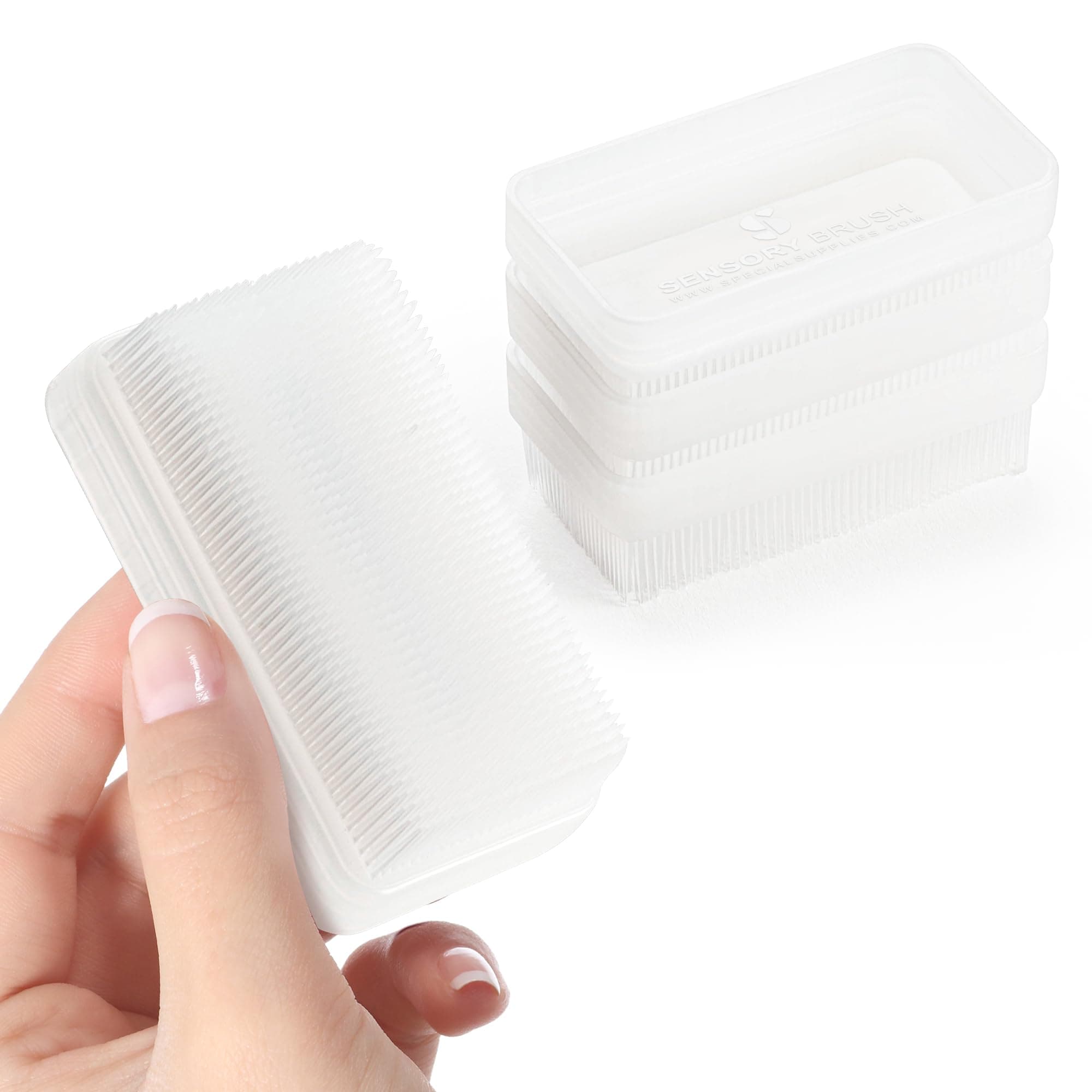 Special Supplies Sensory Brush Therapressure Therapy Brush for Occupational and Sensory Brushing, 3 Pack, Stimulating and Calming Tools for Kids and Adults, Soft Flexible Bristles, Latex Free