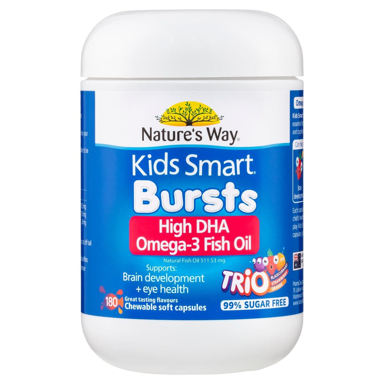 Nature's Way Kids Smart Omega 3 Fish Oil Trio 180 Capsules