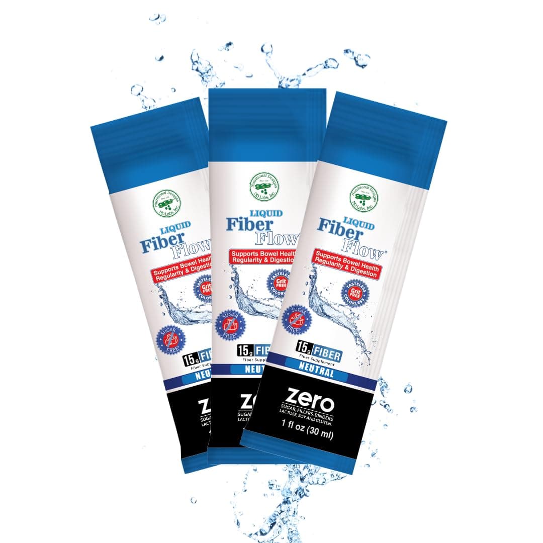 Liquid Fiber Supplement, Sugar-Free Prebiotic Inulin Fiber, Fiber Drink Mix, Natural Bowel Regularity Drink for Healthy Intestinal Balance (25 Packets, Neutral)