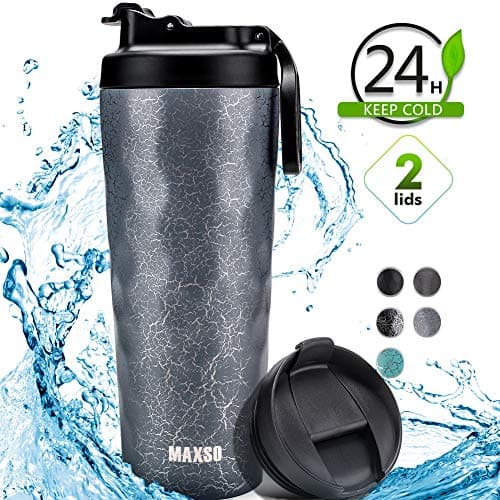 Travel Mug 20 oz Spill Proof Cup with Screw Lid Spill Proof Travel Coffee Mug Double Wall Stainless Steel Vacuum Insulated Tumbler with Straw