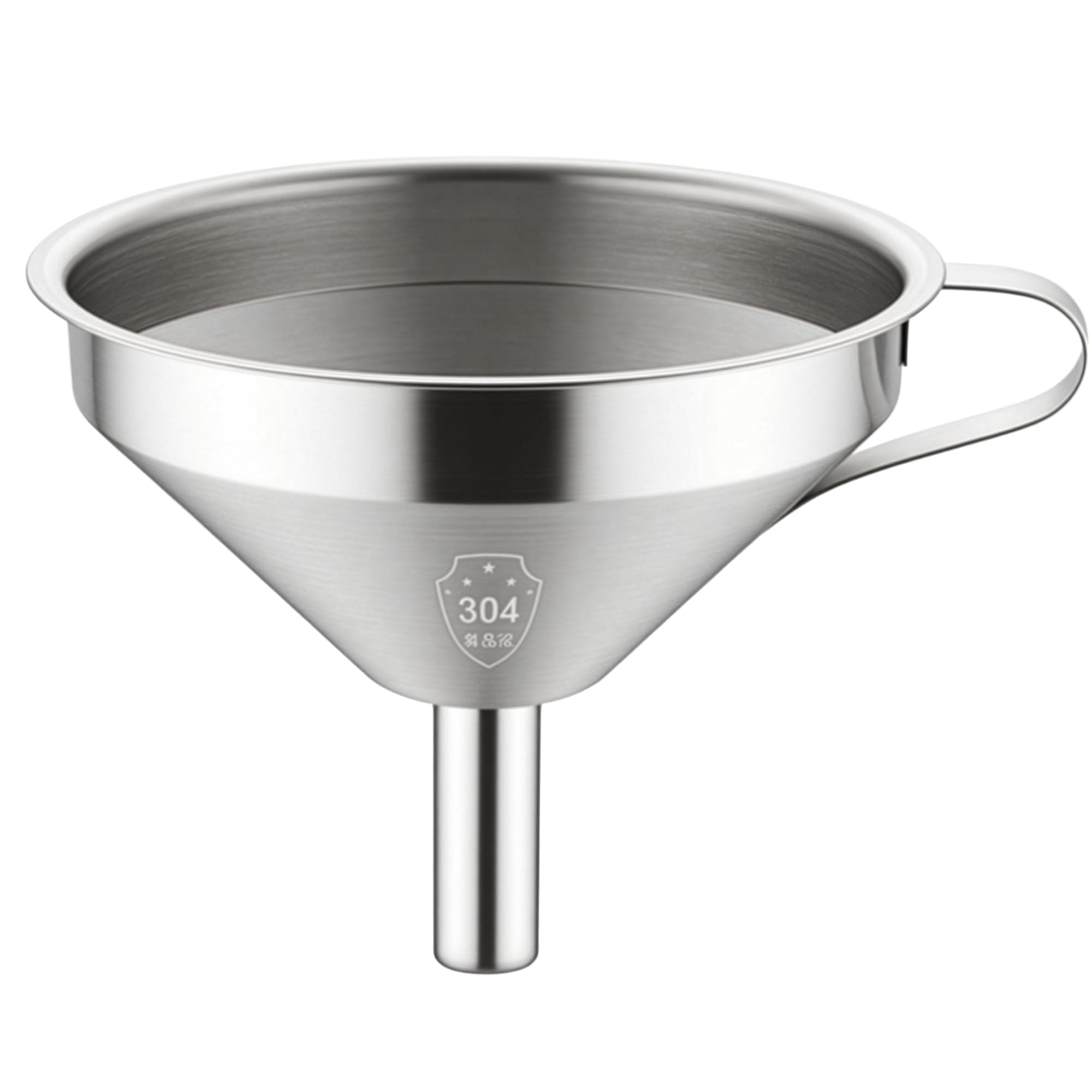 Funnel Stainless Steel 10cm Funnel, Quality Food Grade Funnels, Easy to Store with Ring holder, Dishwasher Safe (10cm, stainless_steel)