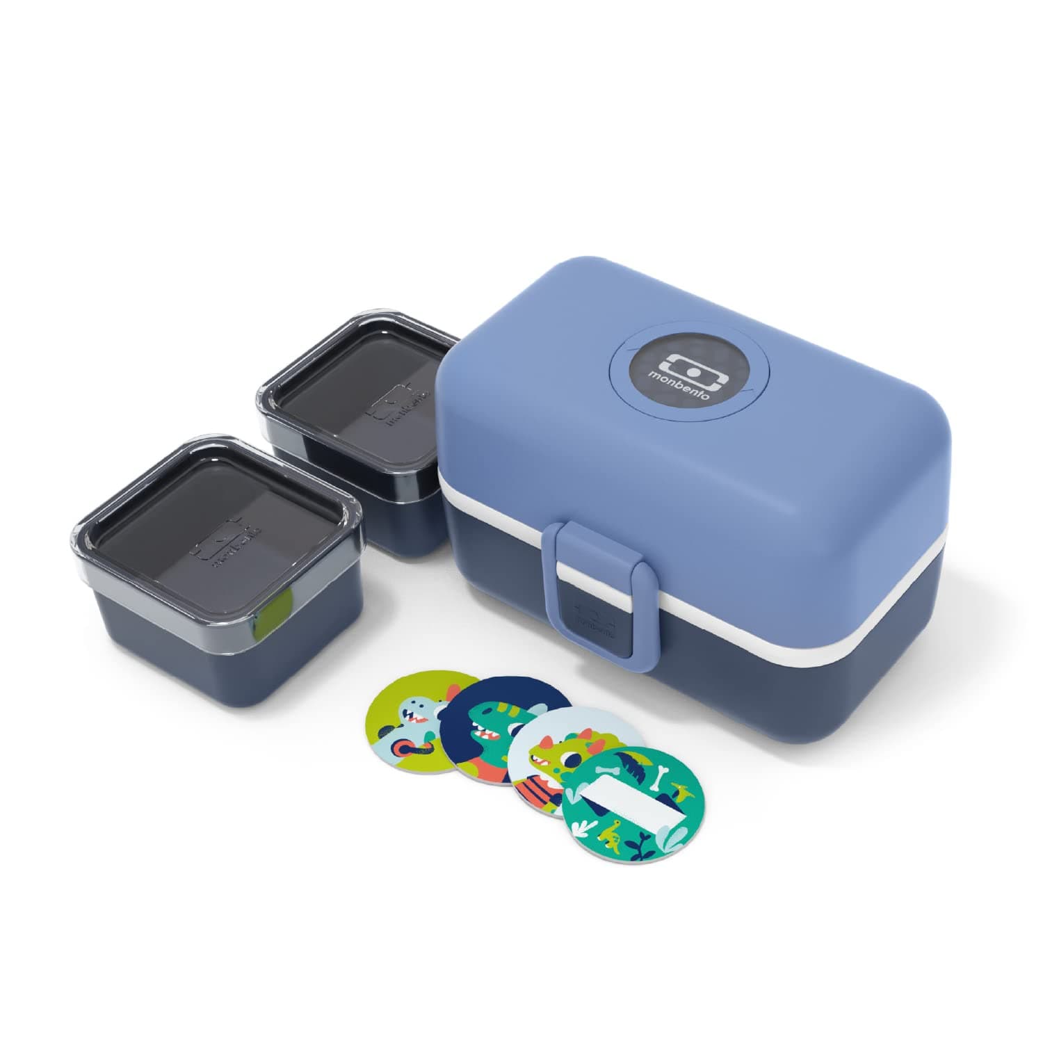 monbento - Kids Lunch Box MB Tresor Infinity - Bento Box with 3 Compartments - Ideal for Lunches or Snacks at School/Park - BPA Free - Food Grade Safe - Blue