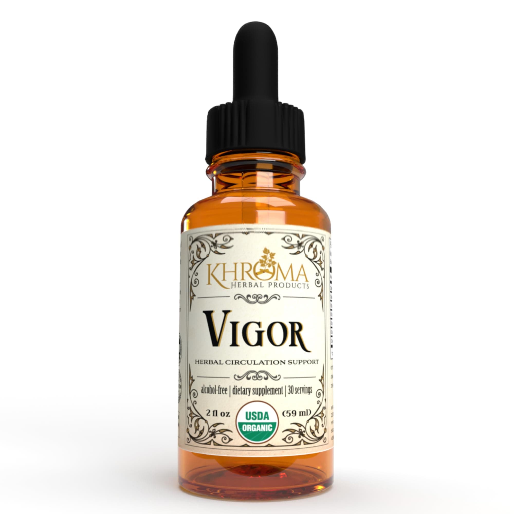 Vigor - Organic Circulation Complex - Absolutely The Most Effective Circulatory Support You'll Ever Take - 2 oz Liquid - 30 Servings