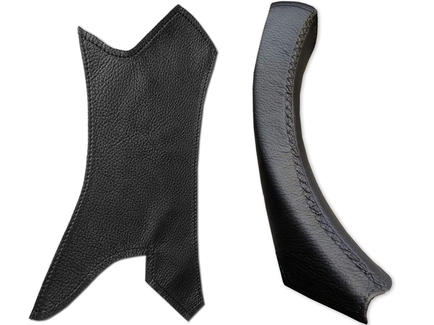 Door Handle Cover Compatible with BMW 3 Series E90 E91 - Black Door Handle Leather Cover for Right Passenger Door