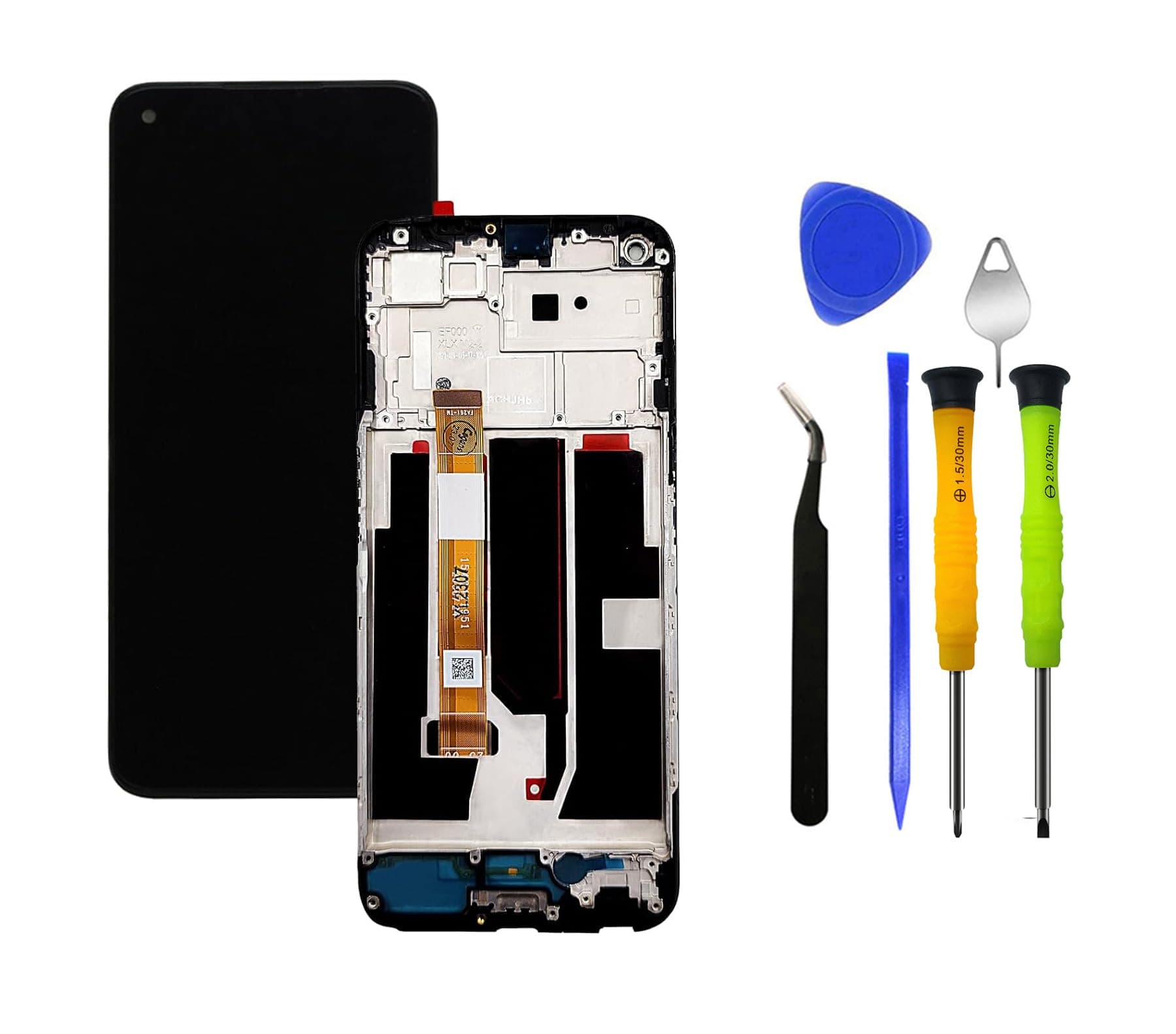 LCD Display Touch Screen with Housing Cover Replacement for OnePlus Nord N200 5G