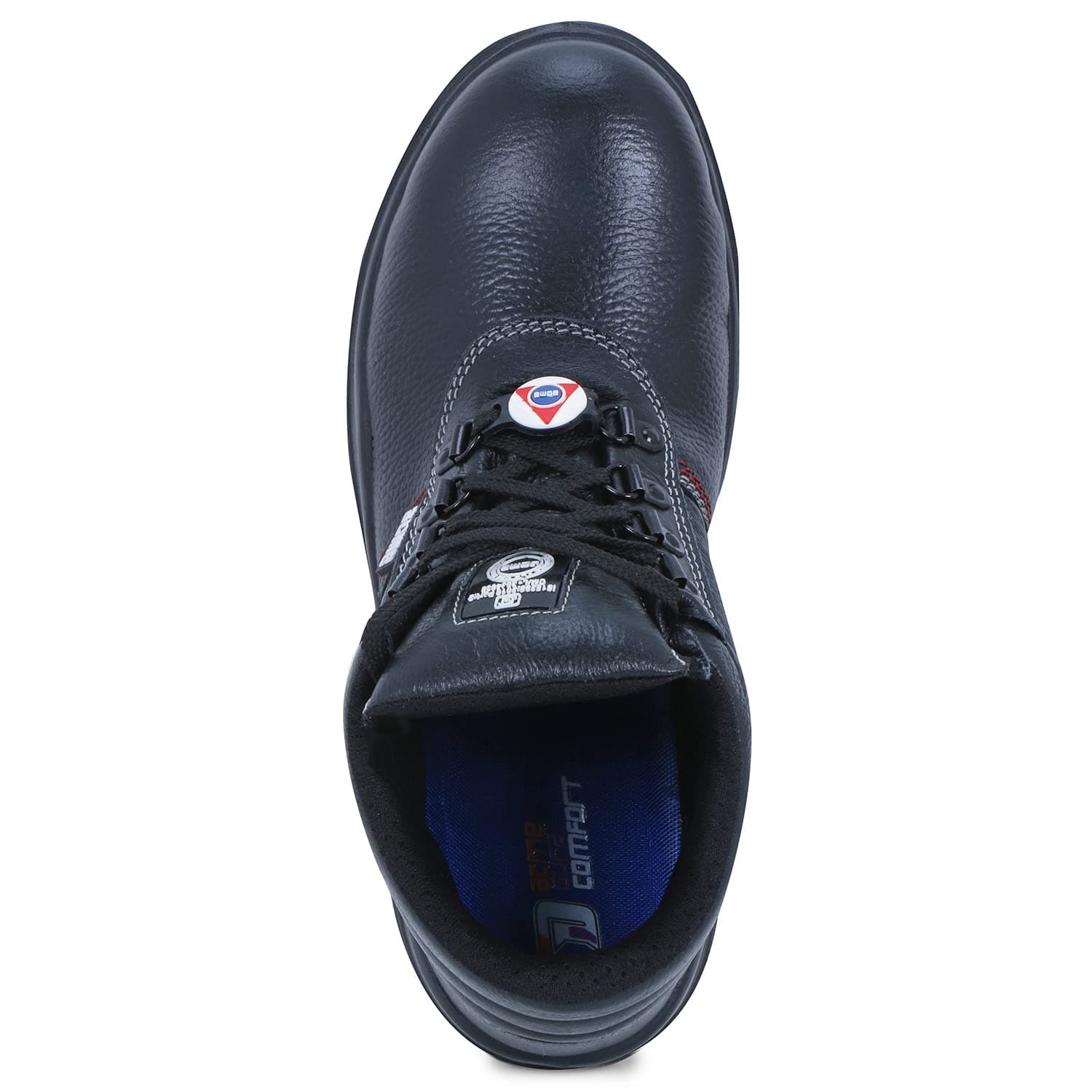 ACME Boxylic Men's Black Leather Safety Shoes (Size - ACME003_44)