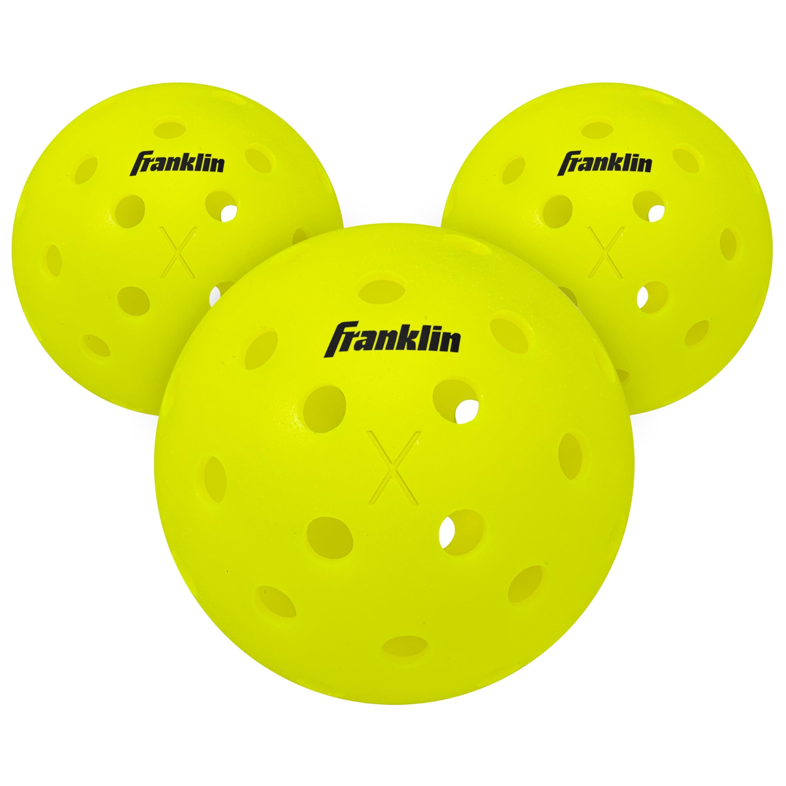 Franklin Sports Outdoor Pickleballs - X-40 Pickleball Balls - USA Pickleball (USAPA) Approved - Official US Open Ball - 3, 12, and 100 Bulk Packs of Pickleballs